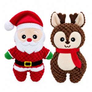 Pack of 4, 6" CHR Twin Pack Santa & Reindeer