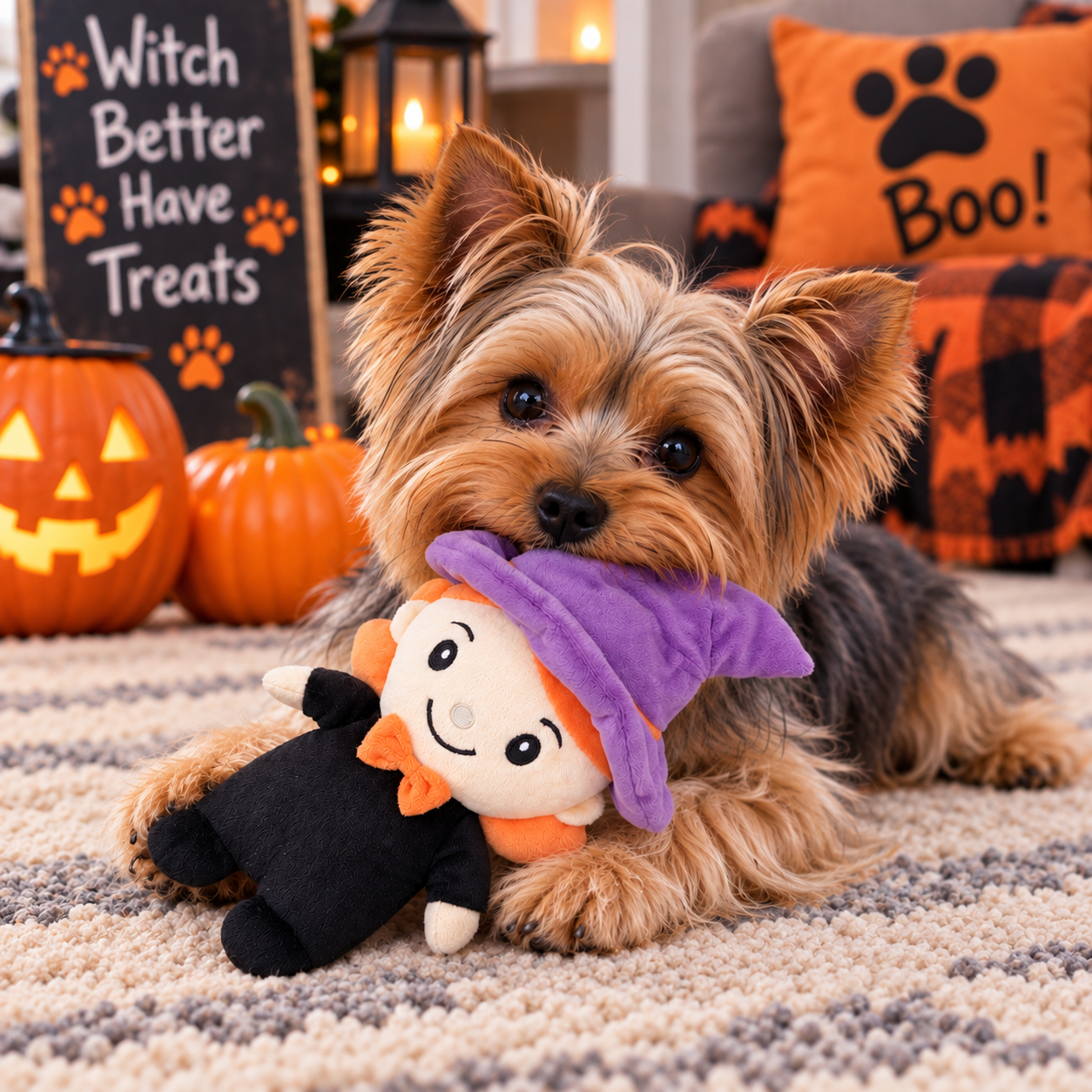 9" HALLOWEEN SPOOKY FRIENDS-WITCH - Image 2