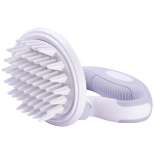 Pet Life ® 'Gyrater' Swivel Travel Silicone Massage Grooming Pet Brush