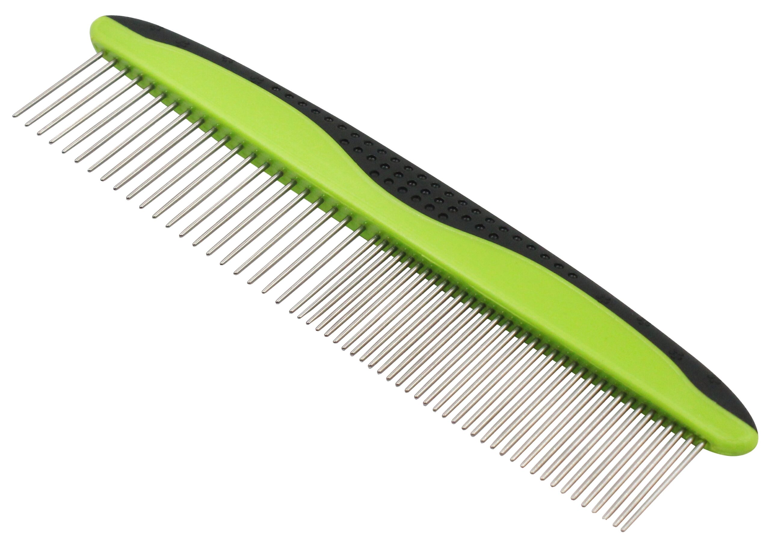 Pet Life ® Grip Ease' Wide and Narrow Tooth Grooming Pet Comb - Image 2