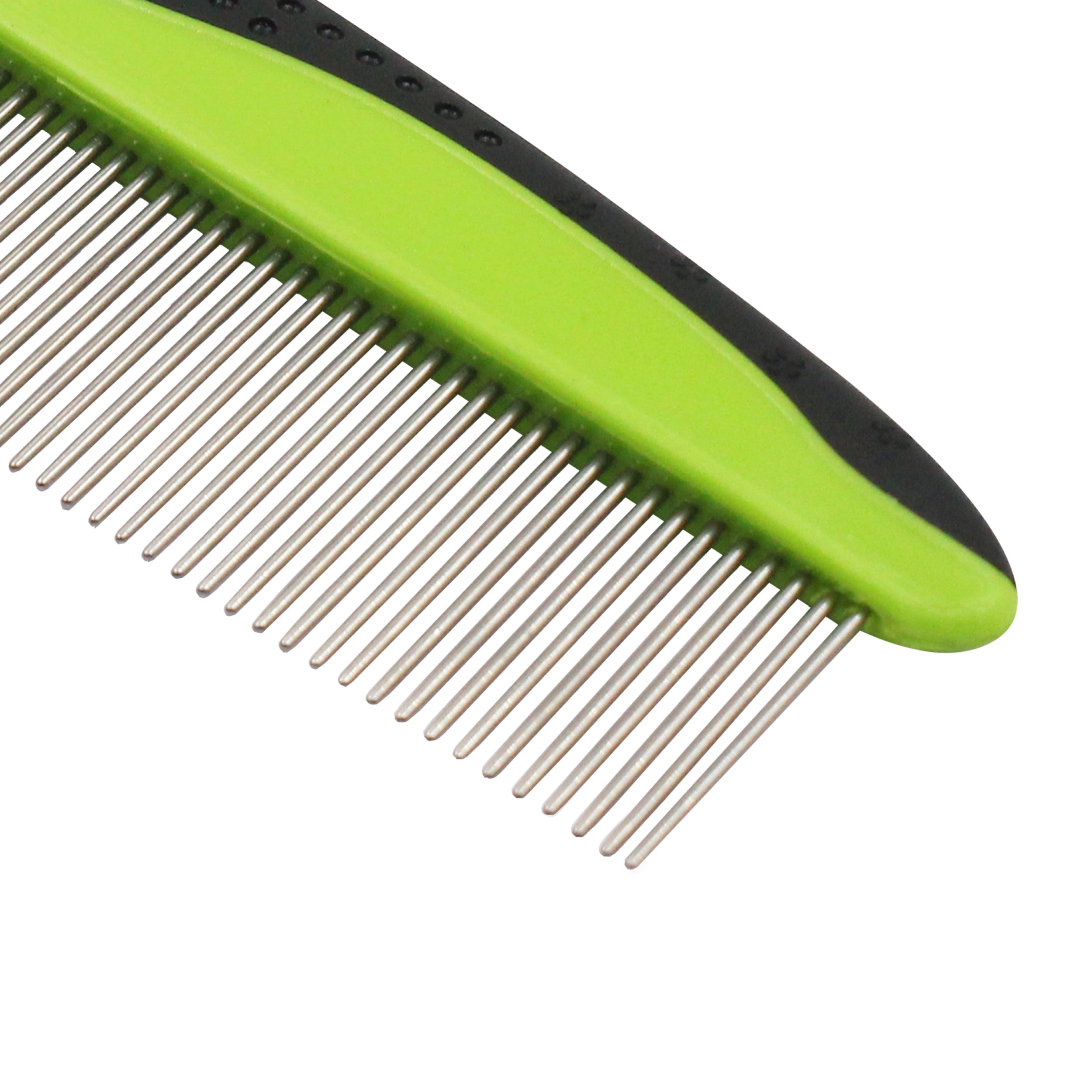 Pet Life ® Grip Ease' Wide and Narrow Tooth Grooming Pet Comb - Image 3