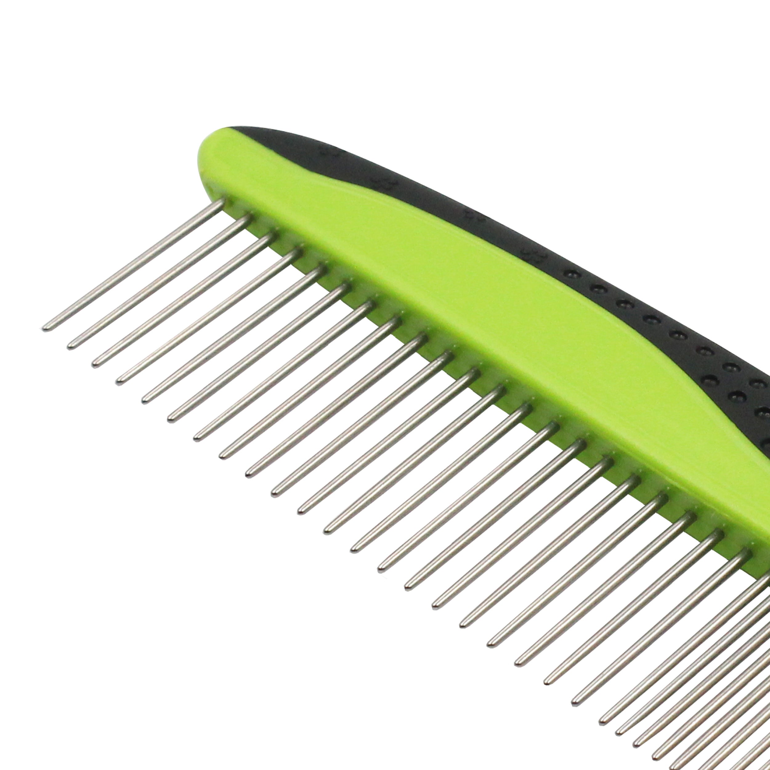 Pet Life ® Grip Ease' Wide and Narrow Tooth Grooming Pet Comb - Image 4
