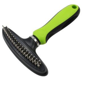 Pet Life ® Flex Series Dual-Row Grooming Rake Pet Comb