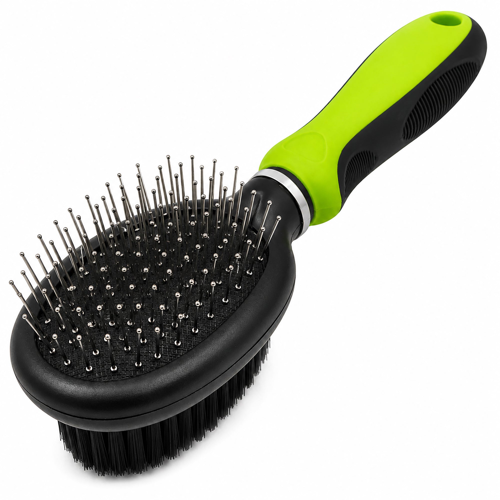 Pet Life ® Flex Series 2-in-1 Dual-Sided Pin and Bristle Grooming Pet Brush - Image 2