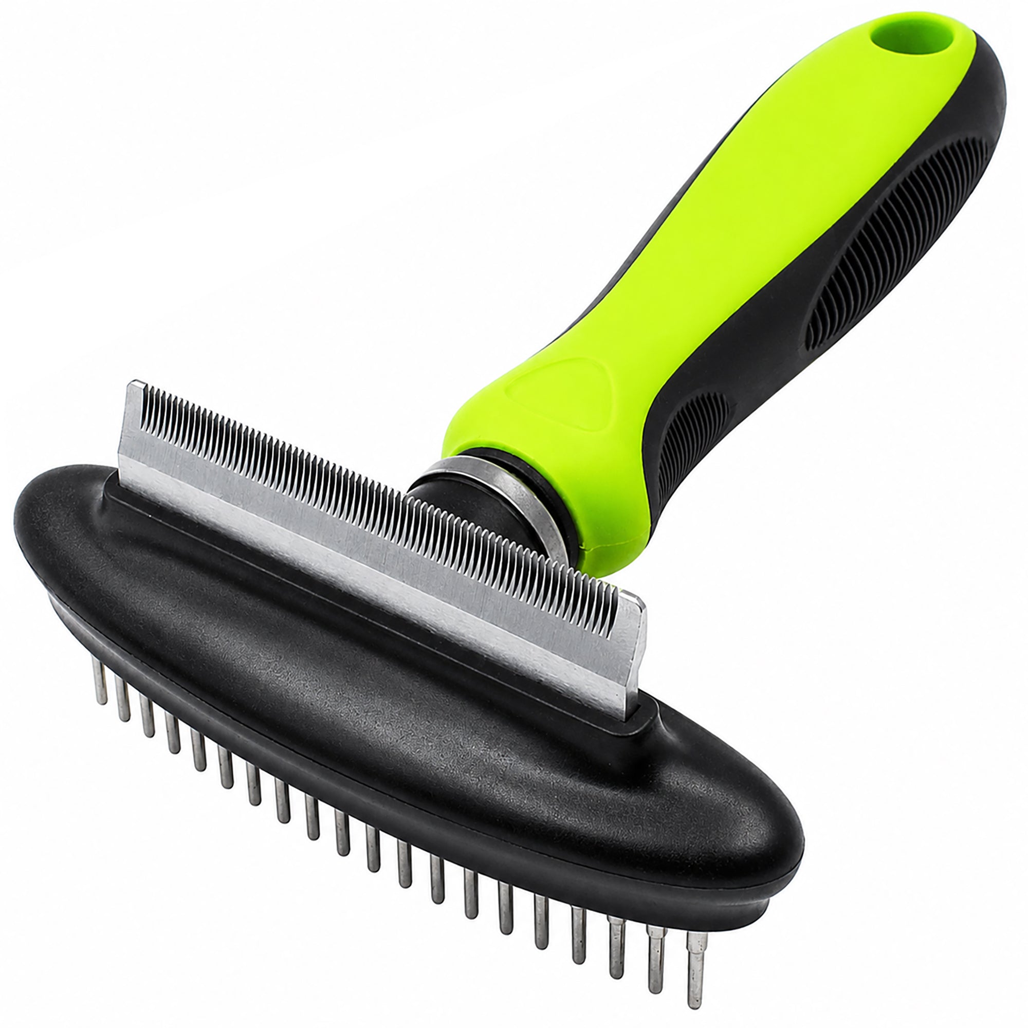 Pet Life ® Flex Series 2-in-1 Dual-Sided Grooming Undercoat Pet Rake and Deshedder - Image 2