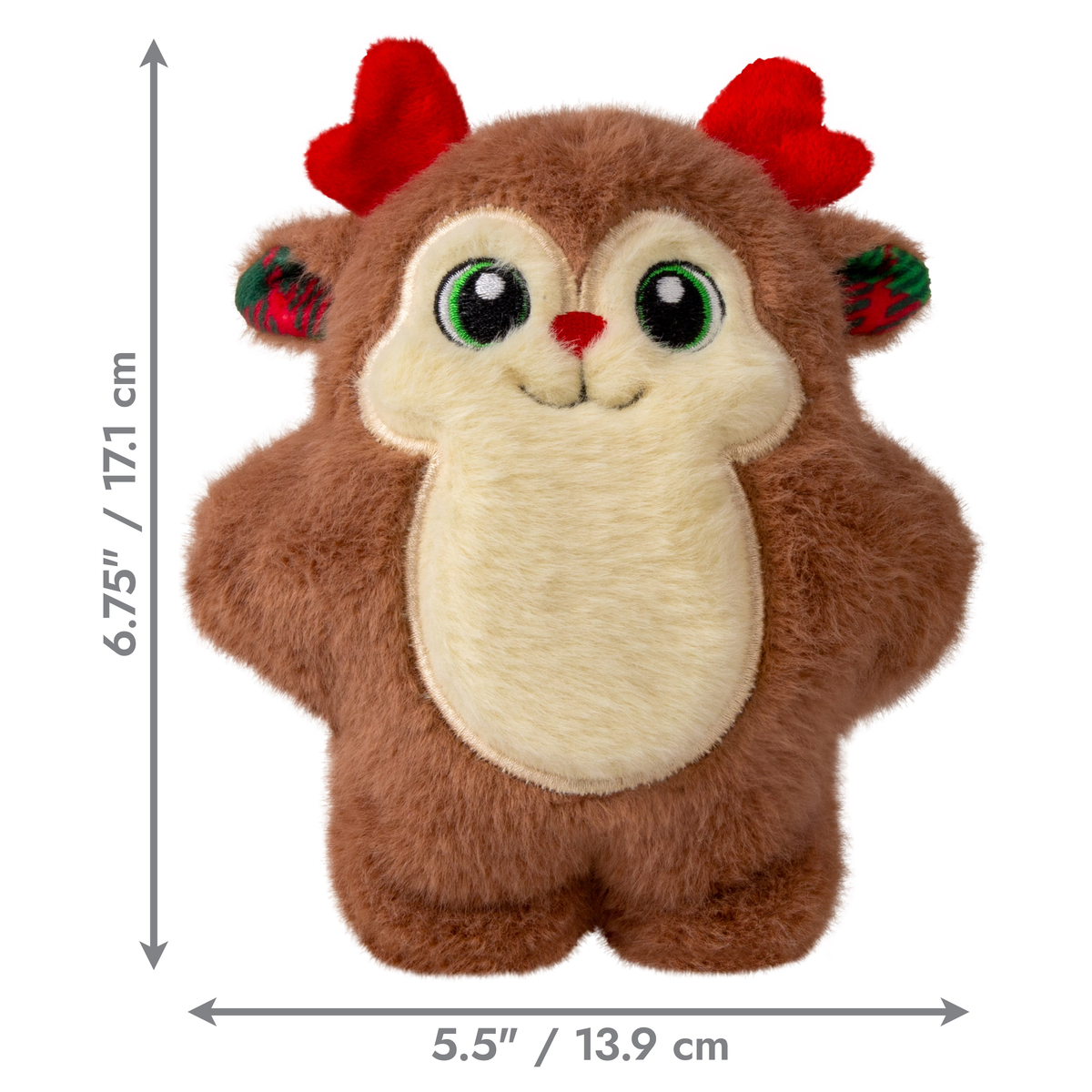 KONG Holiday Snuzzles Reindeer Dog Toy Sm - Image 6