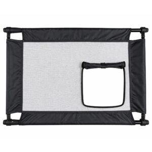 Pet Life ® 'Porta Gate' Anti-Drilling Nylon Mesh Collapsible Folding Travel Safety Pet Cat Dog Gate w/ Zippered Entrance