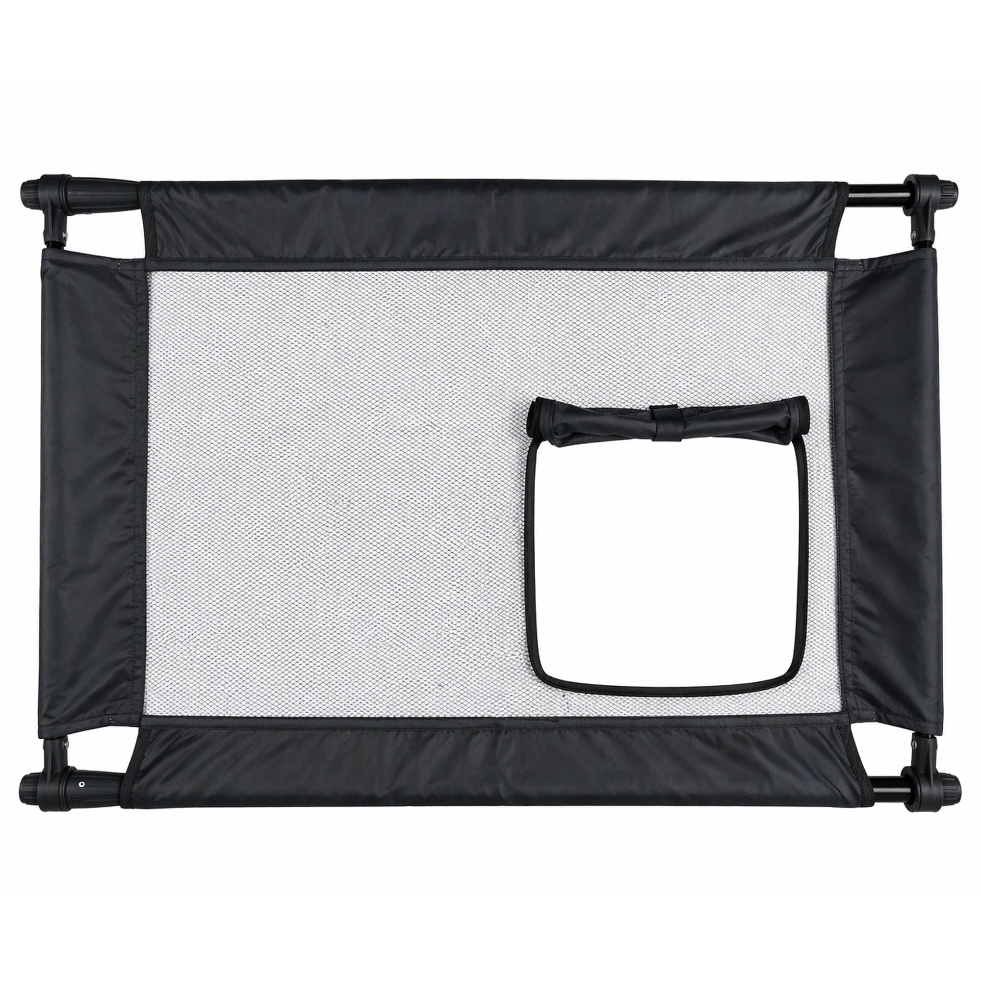 Pet Life ® 'Porta Gate' Anti-Drilling Nylon Mesh Collapsible Folding Travel Safety Pet Cat Dog Gate w/ Zippered Entrance - Image 2