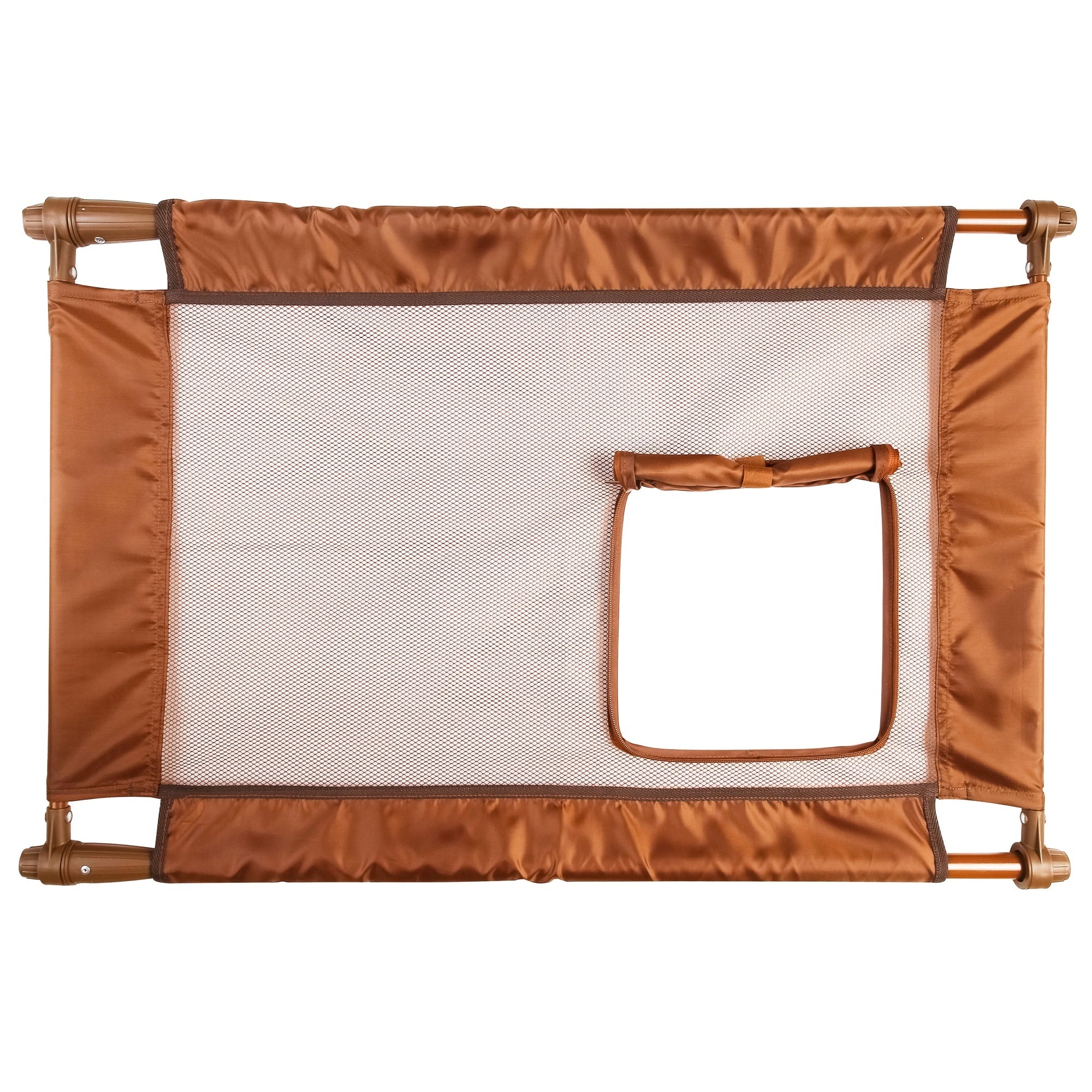 Pet Life ® 'Porta Gate' Anti-Drilling Nylon Mesh Collapsible Folding Travel Safety Pet Cat Dog Gate w/ Zippered Entrance - Image 7