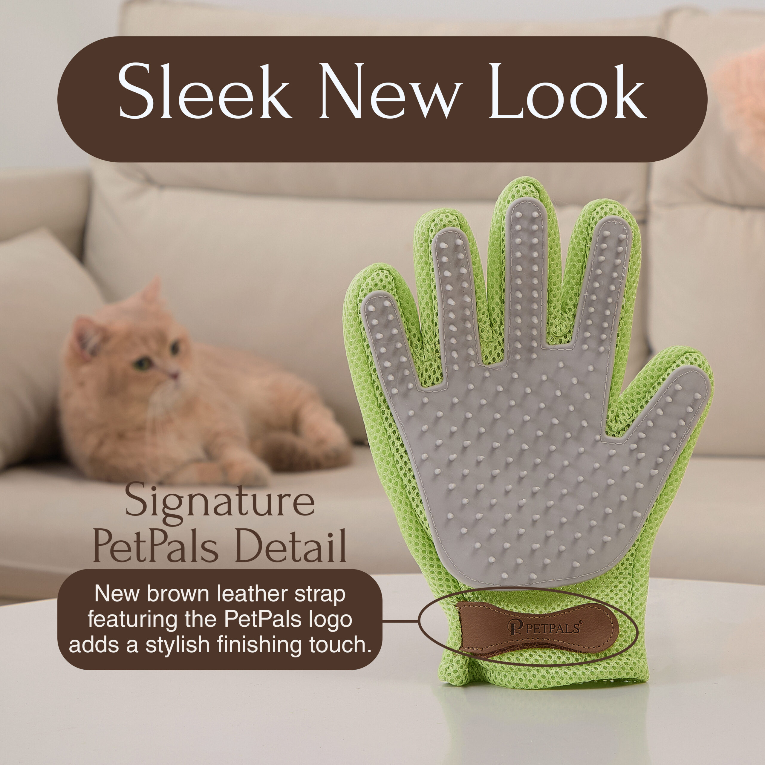 PetPals Massaging & Shedding Glove - 12"H, Reusable, Small, - Image 4