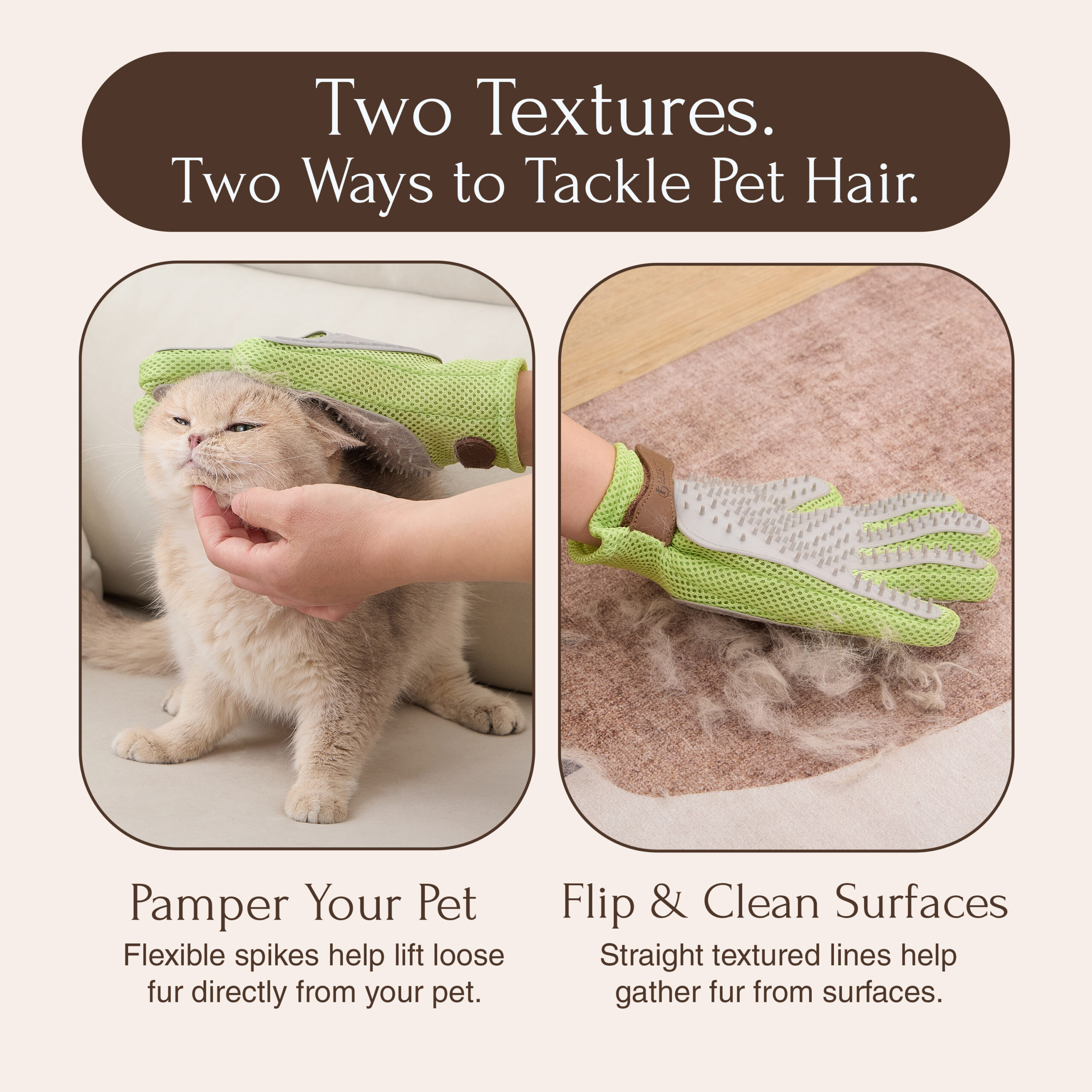 PetPals Massaging & Shedding Glove - 12"H, Reusable, Small, - Image 5