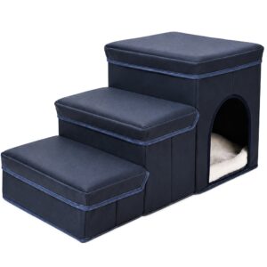 Pet Life ® “Nest Step” Collapsible Travel Pet Stairs with Hideout