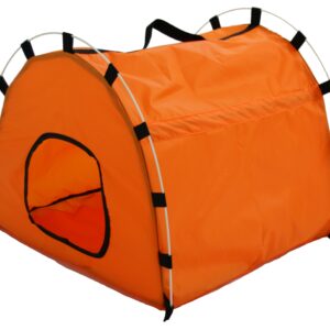 Pet Life ® 'Skeletal Outdoor' Travel Camping Wire-Folding Collapsible Pet Dog Crate House Tent w/ Travel Bag