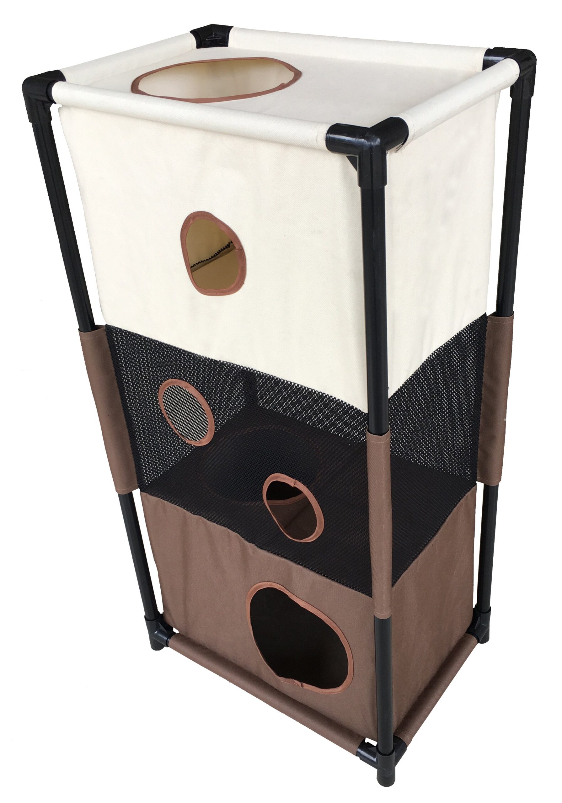 Pet Life ® 'Kitty-Square' Collapsible Travel Interactive Kitty Cat Tree Maze House Lounger Tunnel Lounge - Image 7