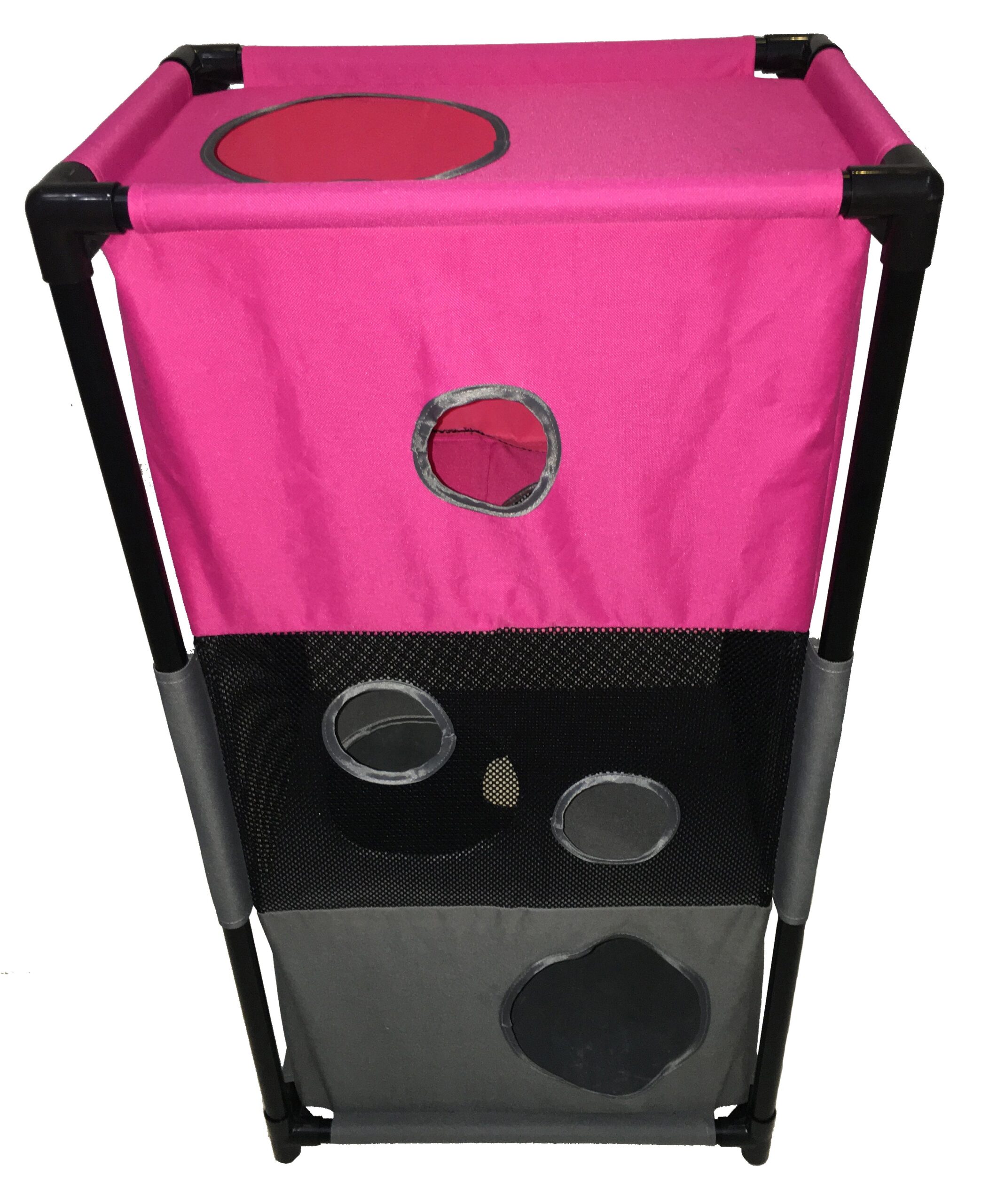 Pet Life ® 'Kitty-Square' Collapsible Travel Interactive Kitty Cat Tree Maze House Lounger Tunnel Lounge - Image 14
