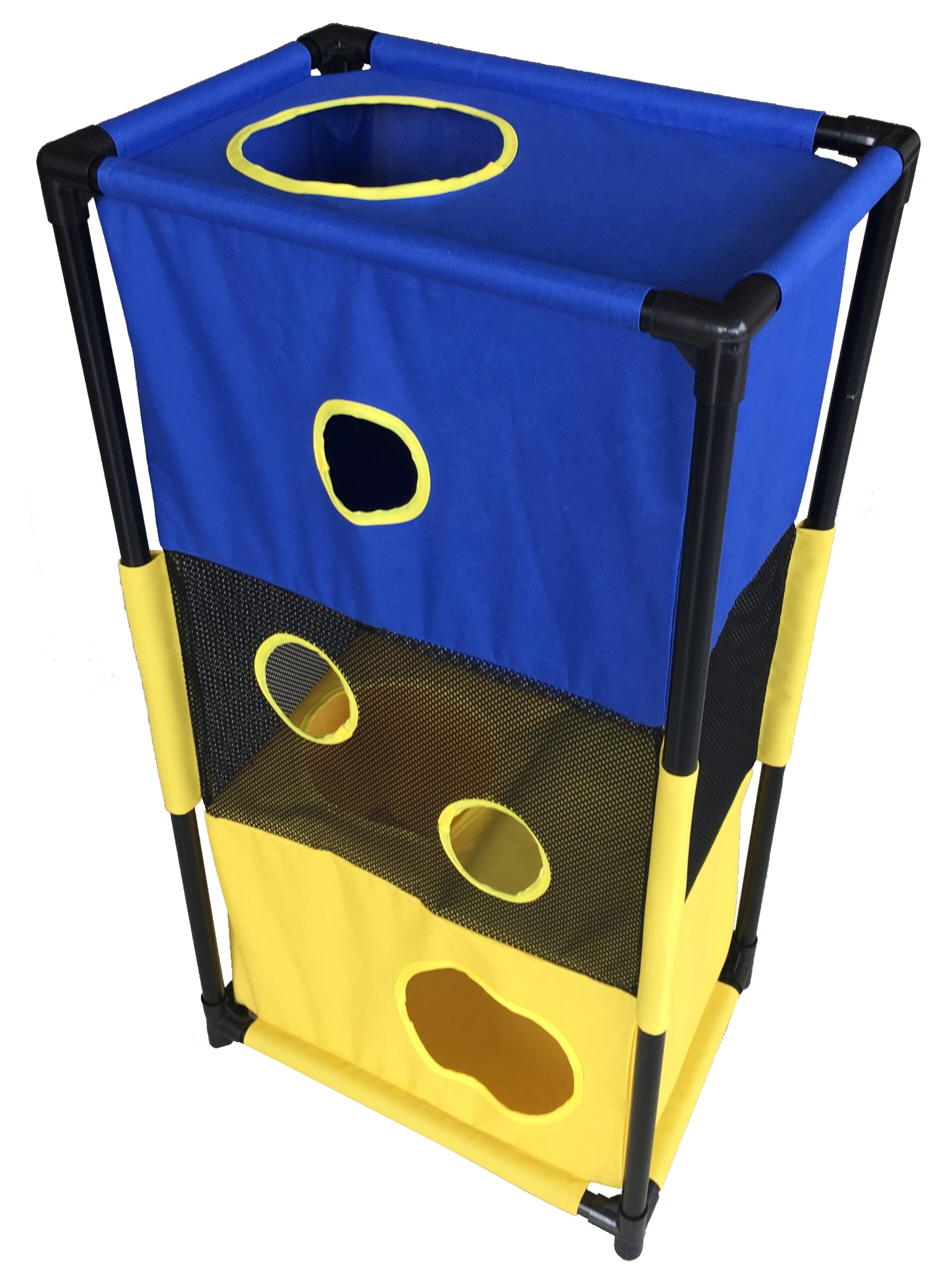 Pet Life ® 'Kitty-Square' Collapsible Travel Interactive Kitty Cat Tree Maze House Lounger Tunnel Lounge - Image 18