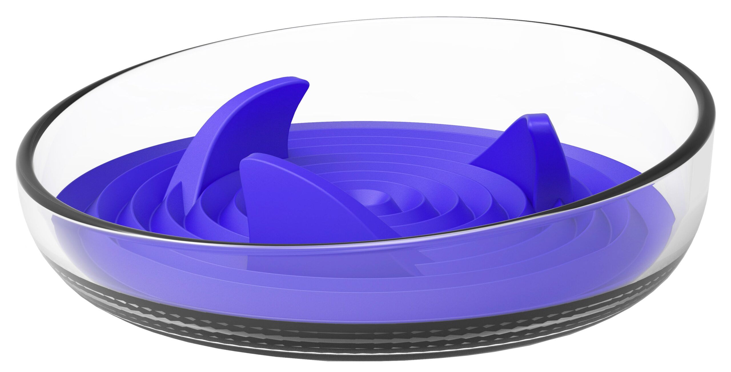 Pet Life ® 'Cirlicue' Shark Fin Shaped Modern Slow Feeding Pet Bowl - Image 4