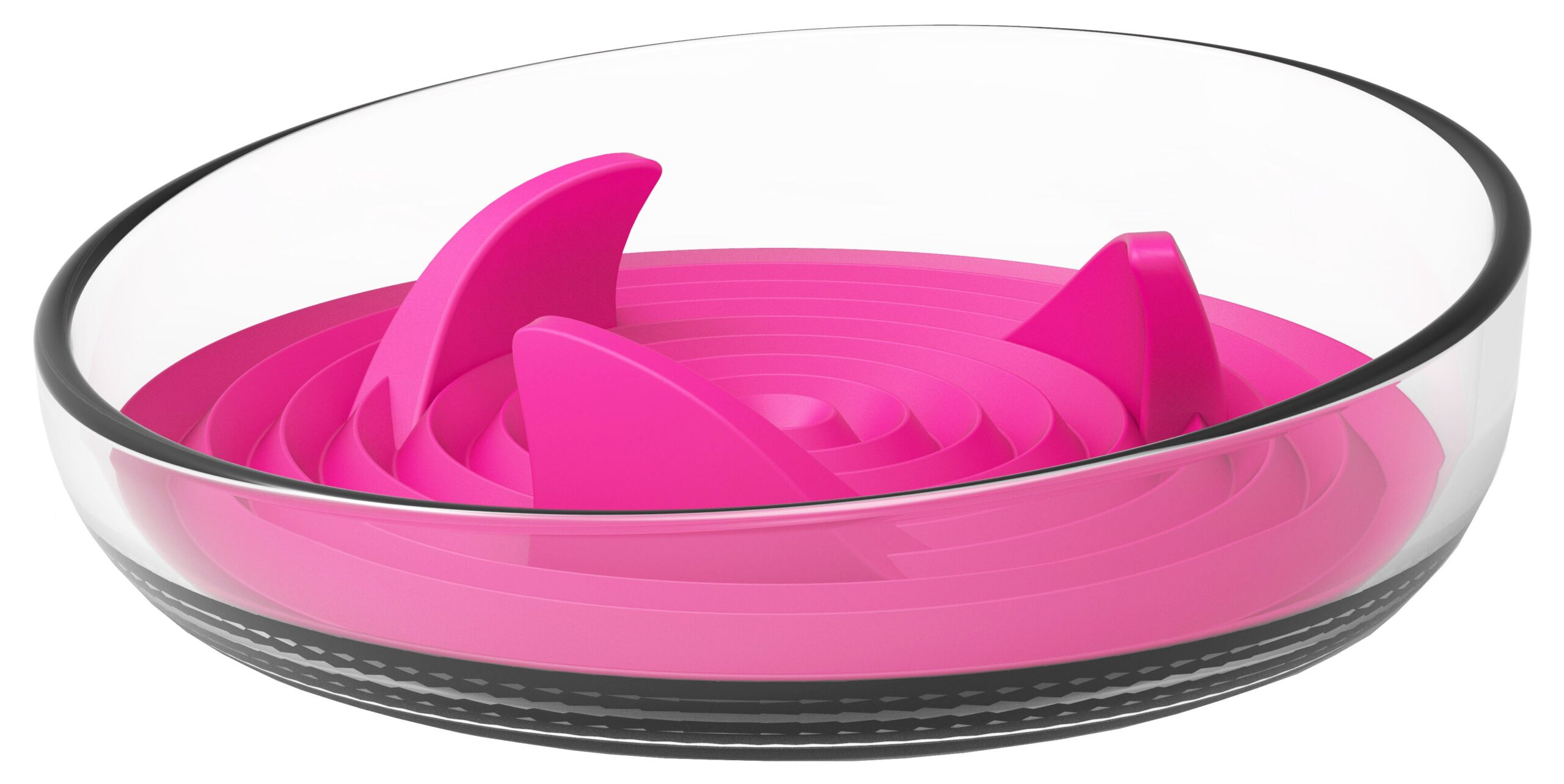 Pet Life ® 'Cirlicue' Shark Fin Shaped Modern Slow Feeding Pet Bowl - Image 5