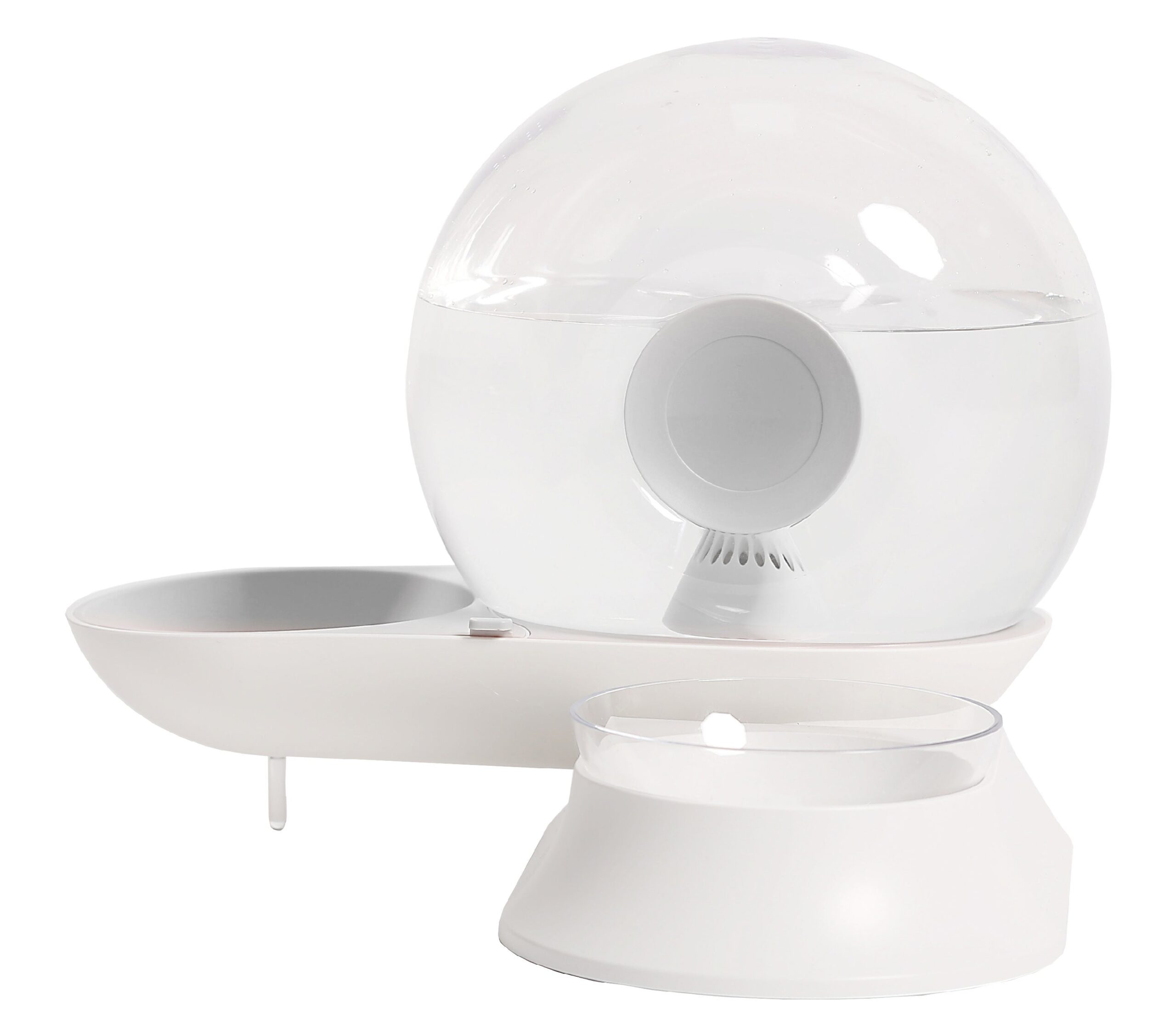 Pet Life ® 'Auto-Myst' Snail Shaped 2-in-1 Automated Gravity Pet Filtered Water Dispenser and Food Bowl - Image 2