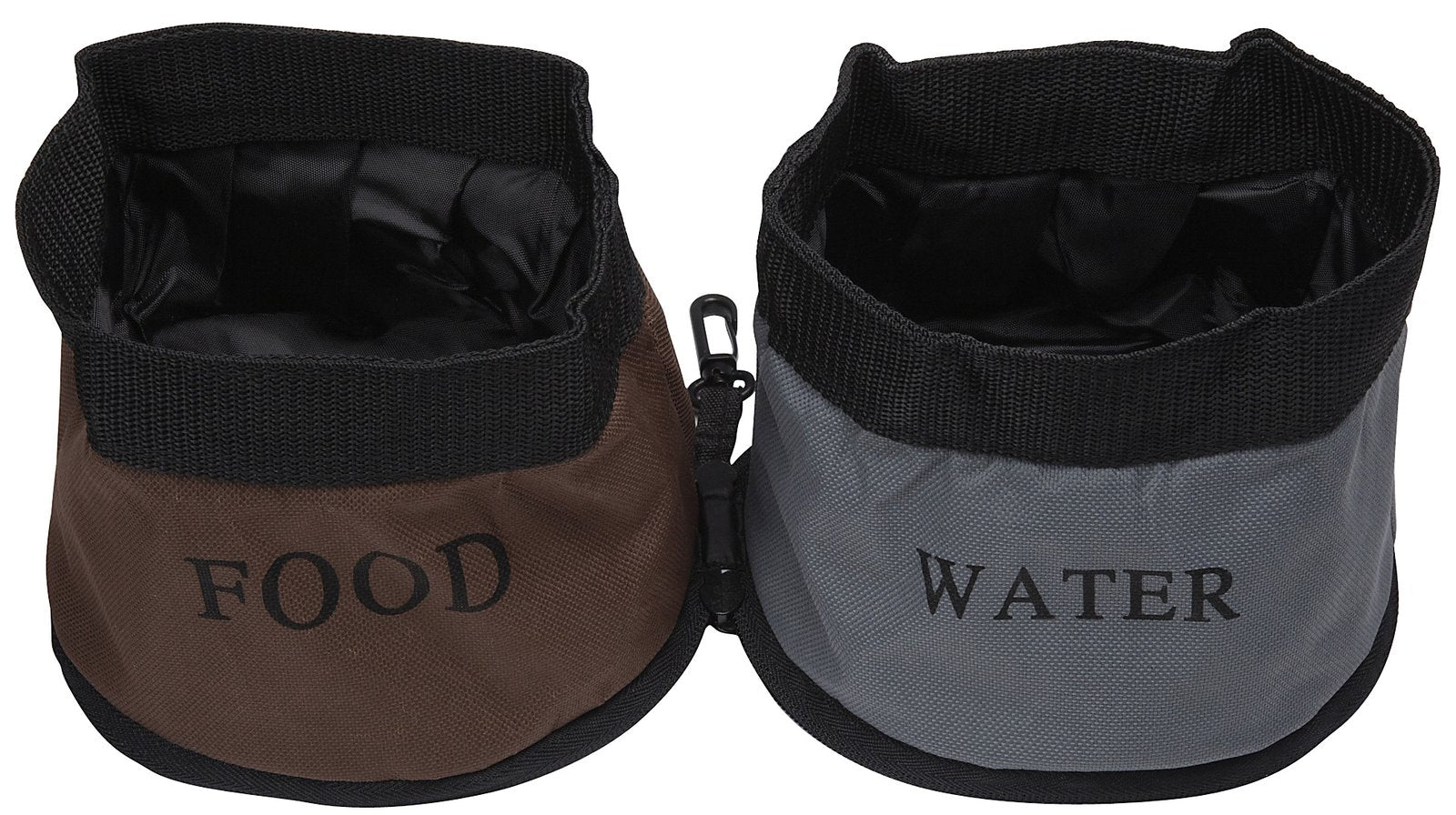 Pet Life ® 'Dual Folding' Waterproof Food and Water Collapsible Folding Travel Pet Cat Dog Bowl Feeder Waterer Fountain - Image 4