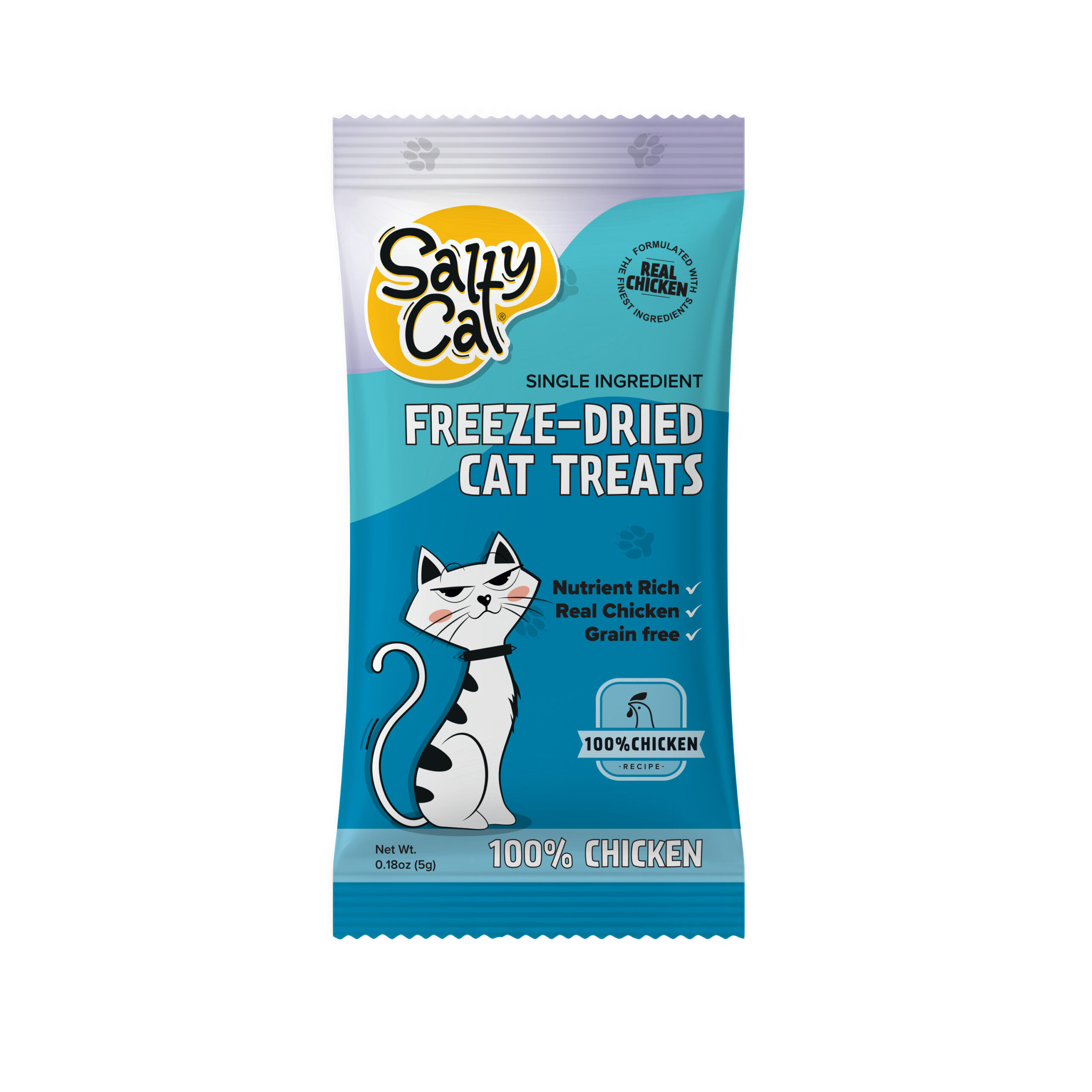 Freeze Dried Chicken Cat Treats in 5 g bag