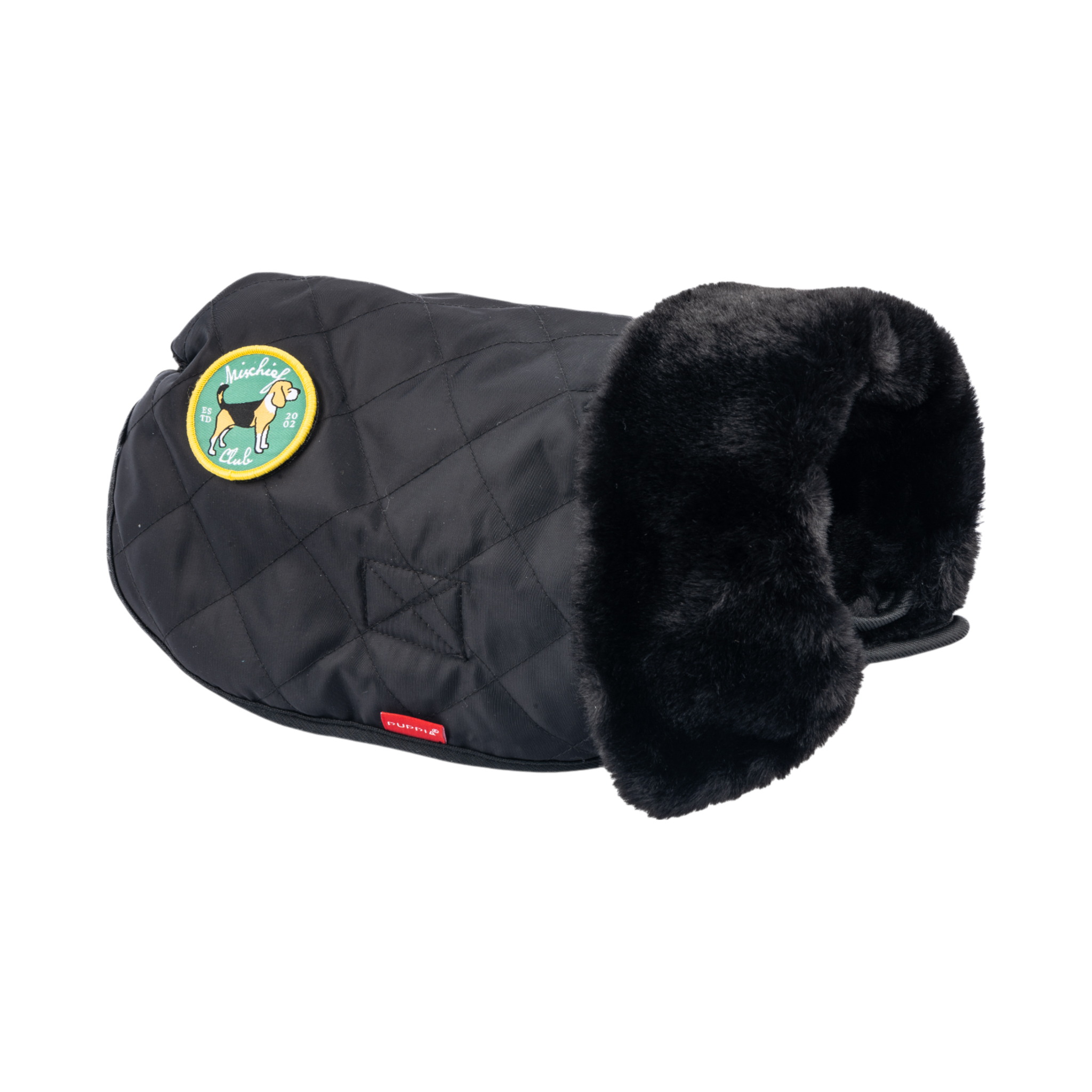PUPPIA Highland Quilted Coat - Black