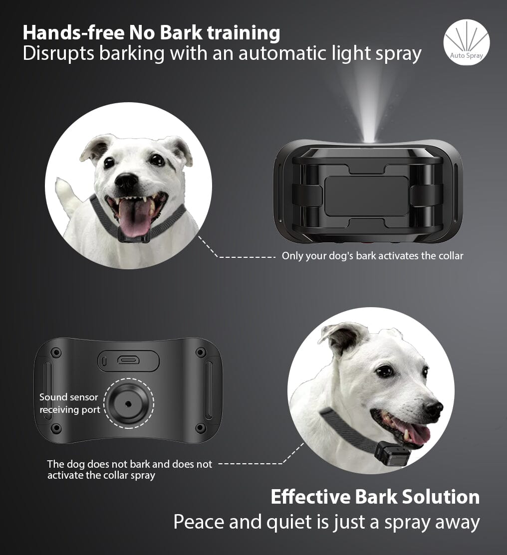 Pet Life ® Bark-Myst 3-Level Sensitivity of Spray and Tone Anti-Bark Dog Collar - Image 2