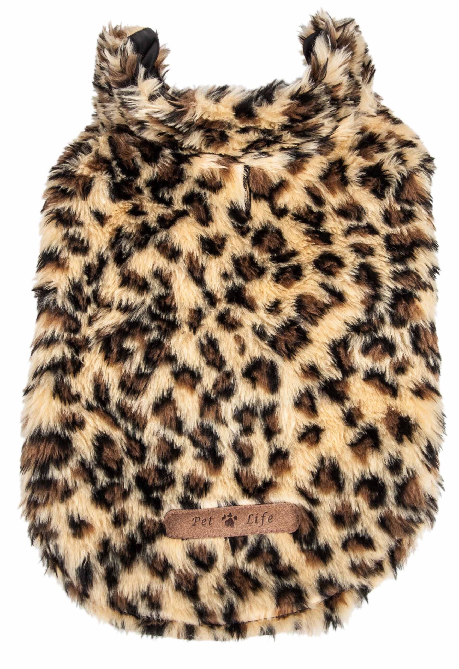 Pet Life ® Luxe 'Poocheetah' Ravishing Designer Spotted Cheetah Patterned Mink Fur Dog Coat Jacket - Image 7