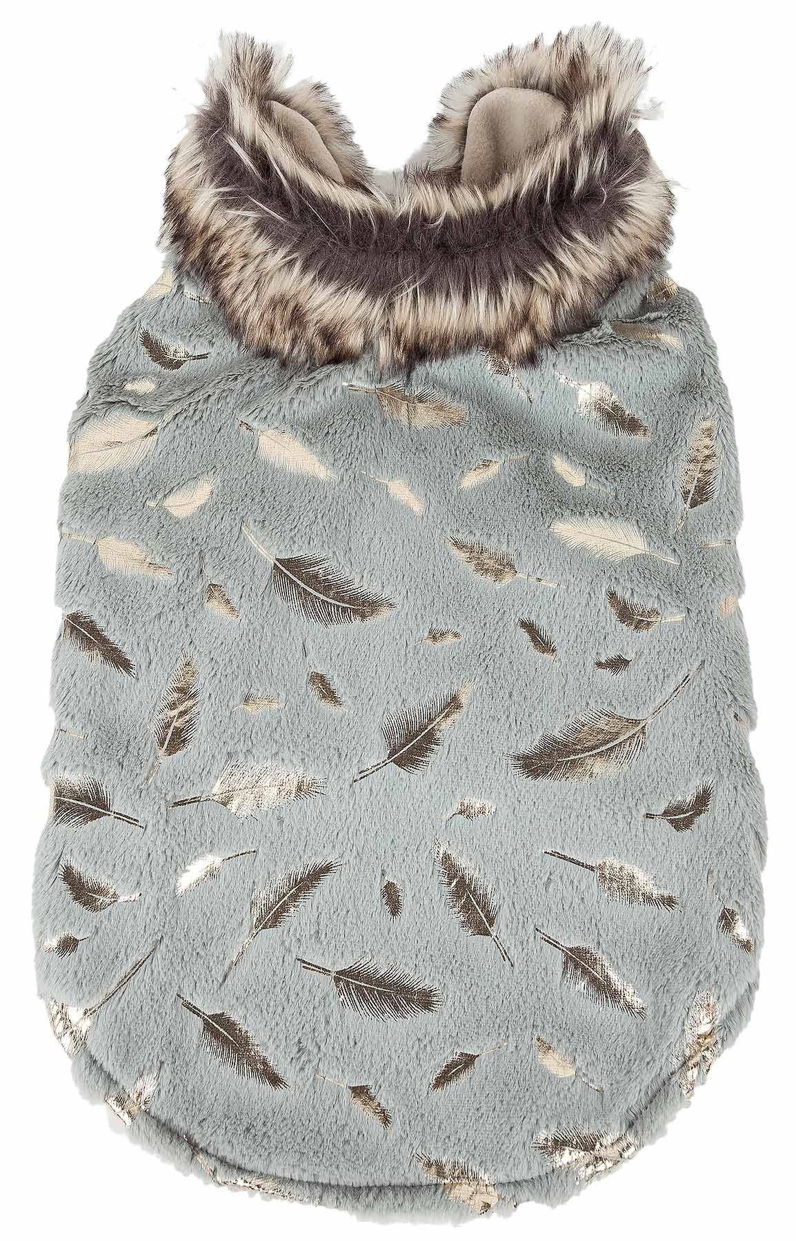 Pet Life ® Luxe 'Gold-Wagger' Gold-Leaf Designer Fur Dog Jacket Coat - Image 6