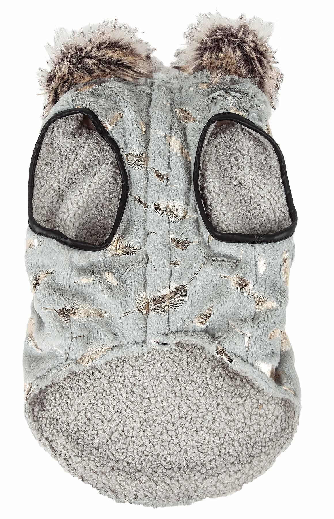 Pet Life ® Luxe 'Gold-Wagger' Gold-Leaf Designer Fur Dog Jacket Coat - Image 7
