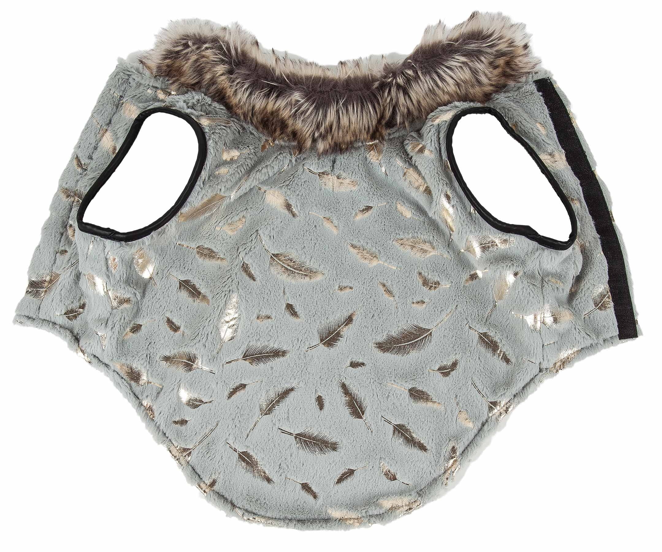 Pet Life ® Luxe 'Gold-Wagger' Gold-Leaf Designer Fur Dog Jacket Coat - Image 8
