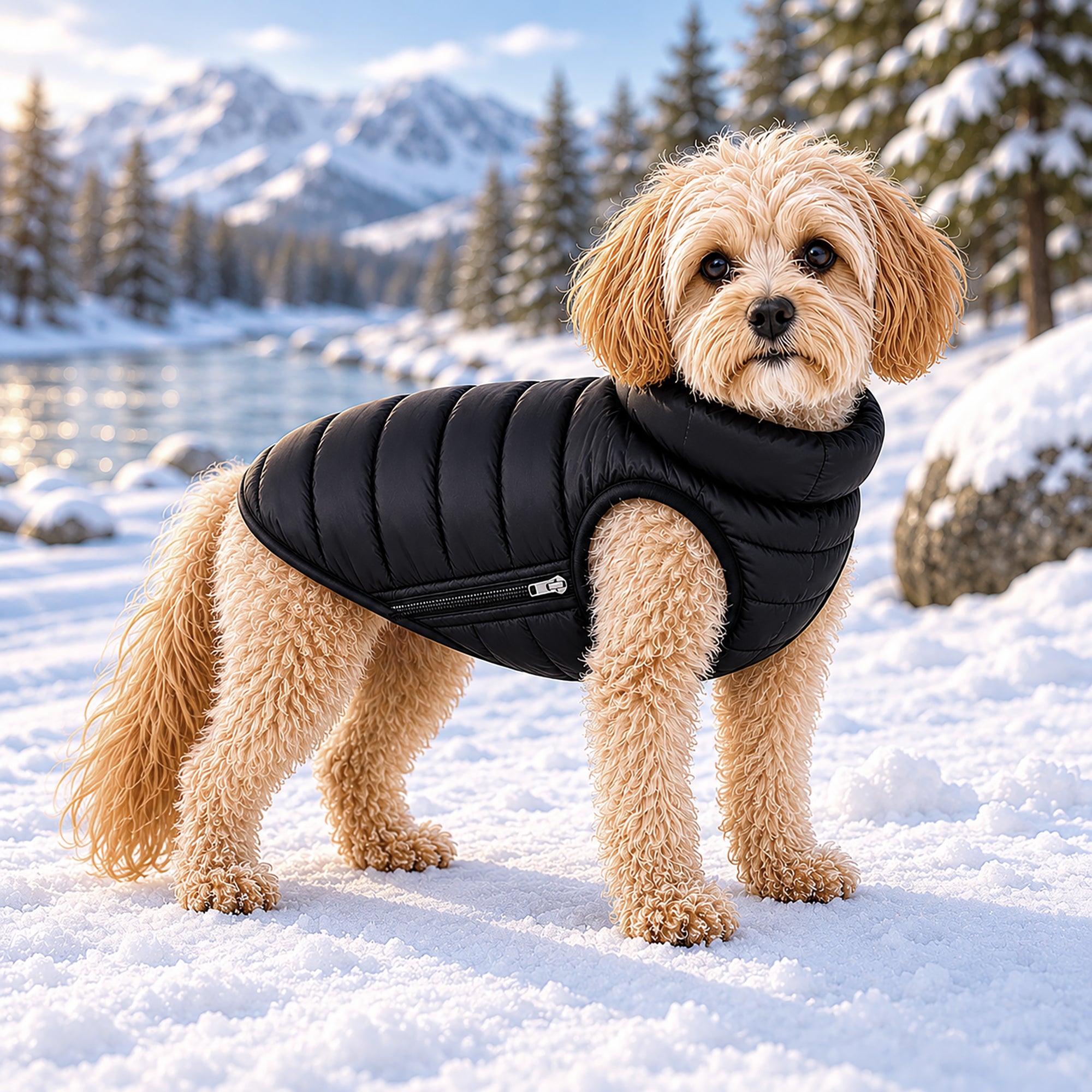 Pet Life ® 'Pursuit' Quilted Ultra-Plush Thermal Dog Jacket - Black - Image 5