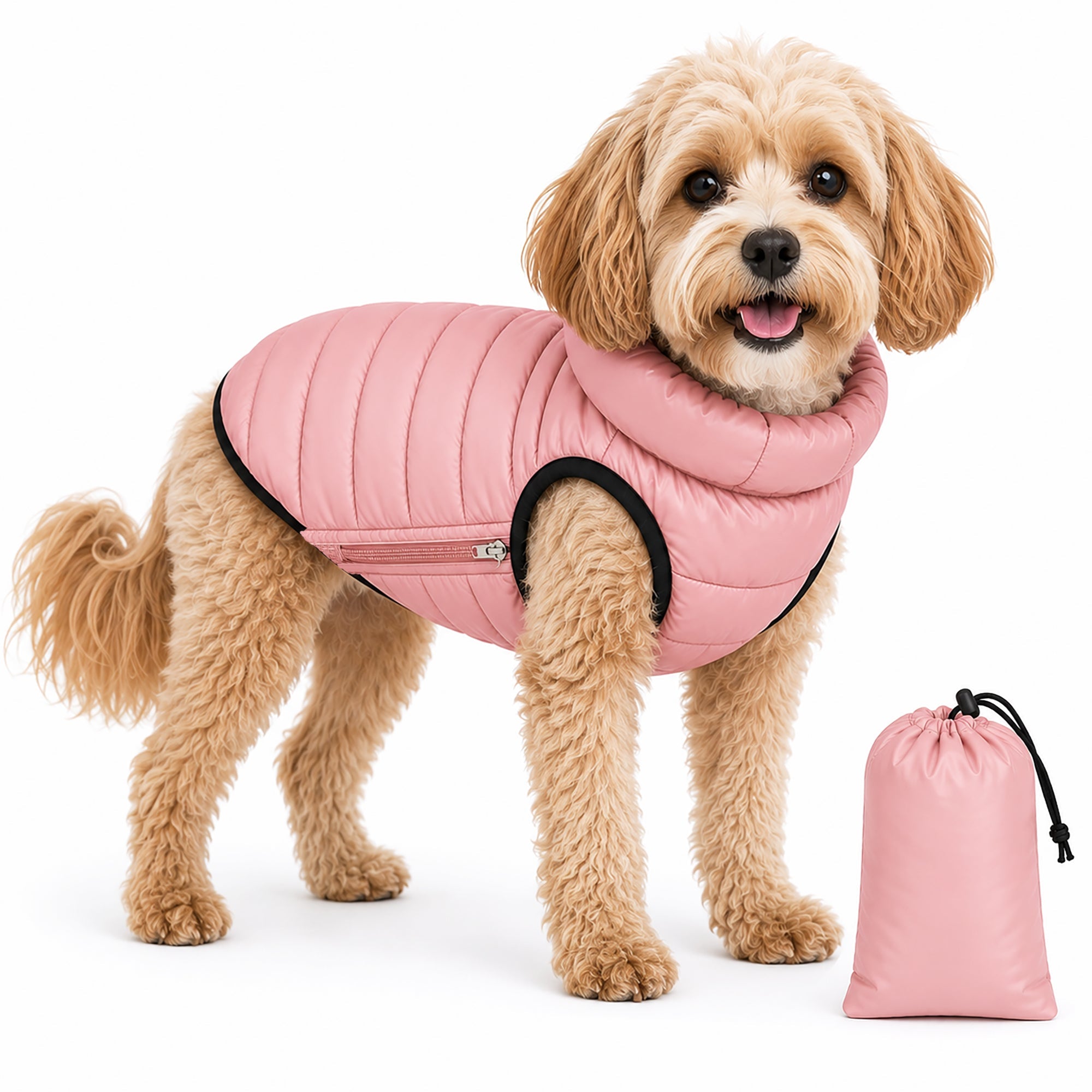 Pet Life ® 'Pursuit' Quilted Ultra-Plush Thermal Dog Jacket - Pink - Image 2