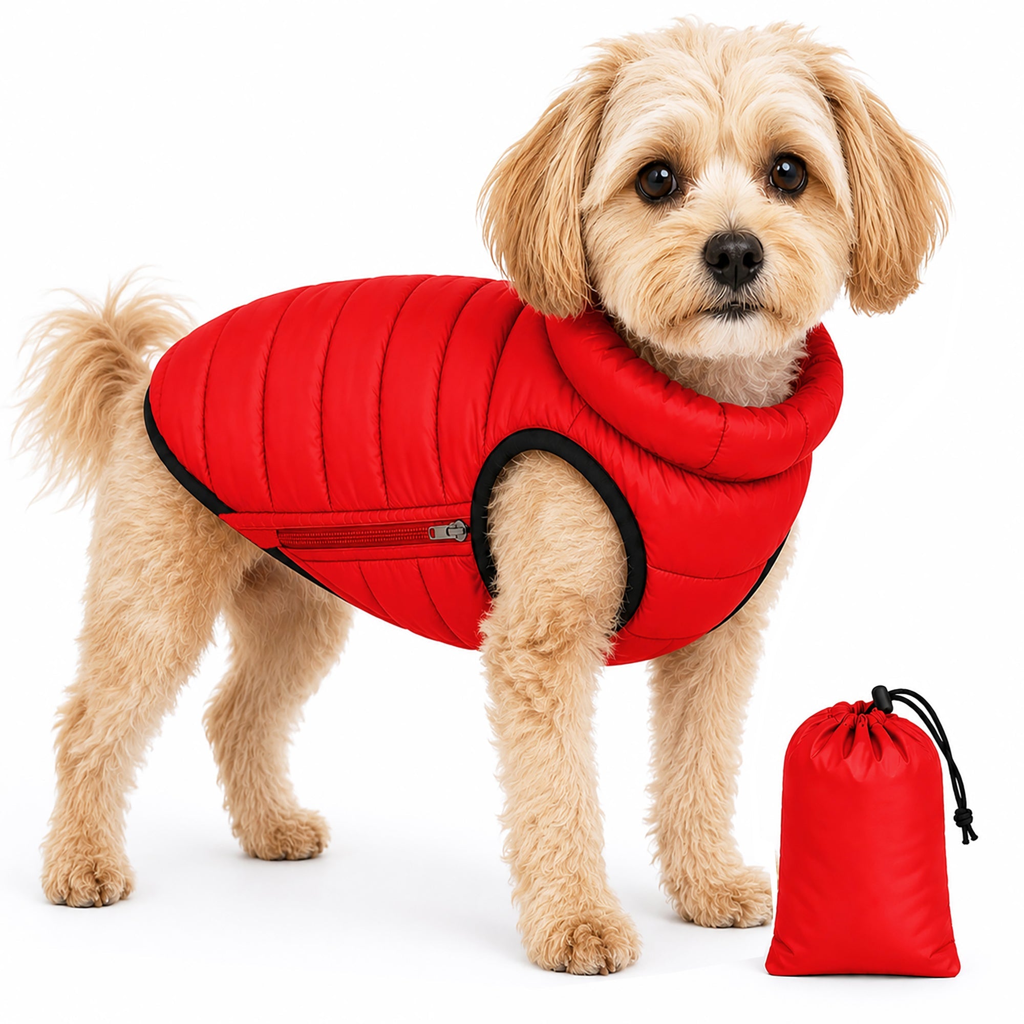 Pet Life ® 'Pursuit' Quilted Ultra-Plush Thermal Dog Jacket - Red