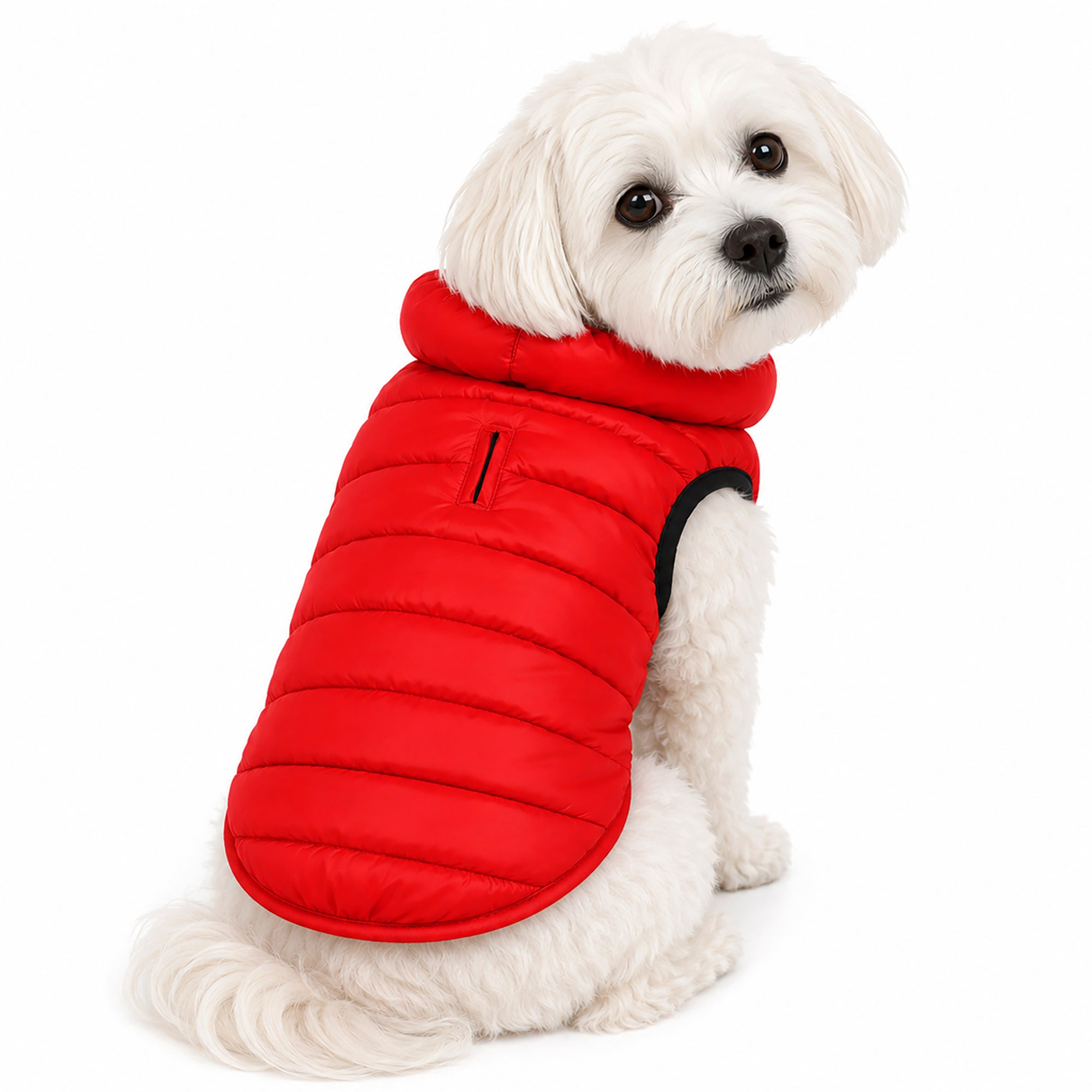 Pet Life ® 'Pursuit' Quilted Ultra-Plush Thermal Dog Jacket - Red - Image 4