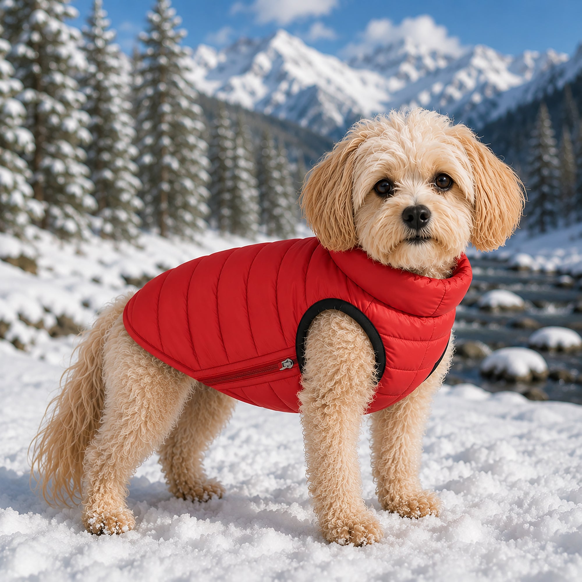 Pet Life ® 'Pursuit' Quilted Ultra-Plush Thermal Dog Jacket - Red - Image 5