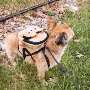 Pet Life ® 'Teddy Tails' Dual-Pocketed Compartmental Animated Dog Harness Backpack