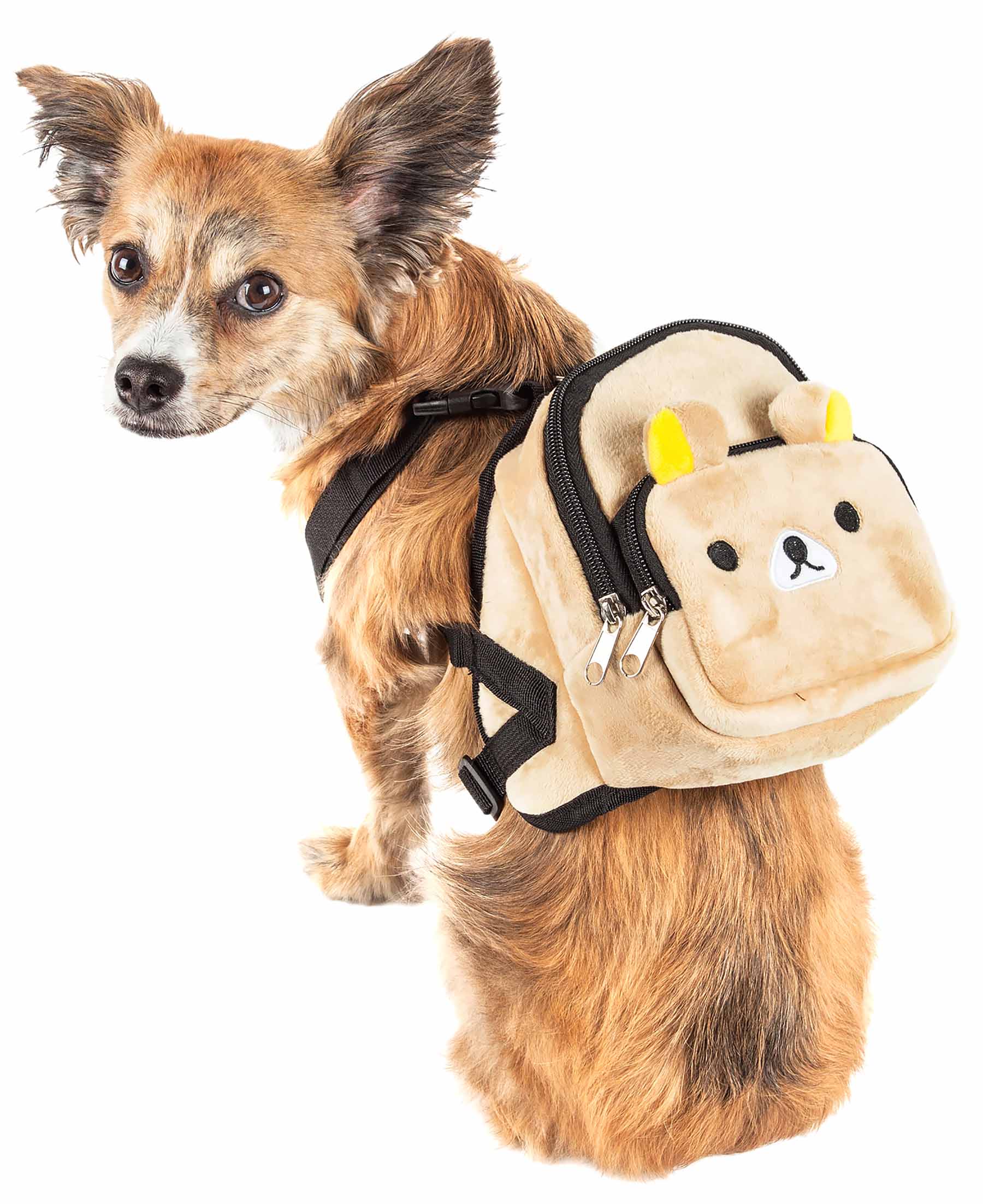 Pet Life ® 'Teddy Tails' Dual-Pocketed Compartmental Animated Dog Harness Backpack - Image 2