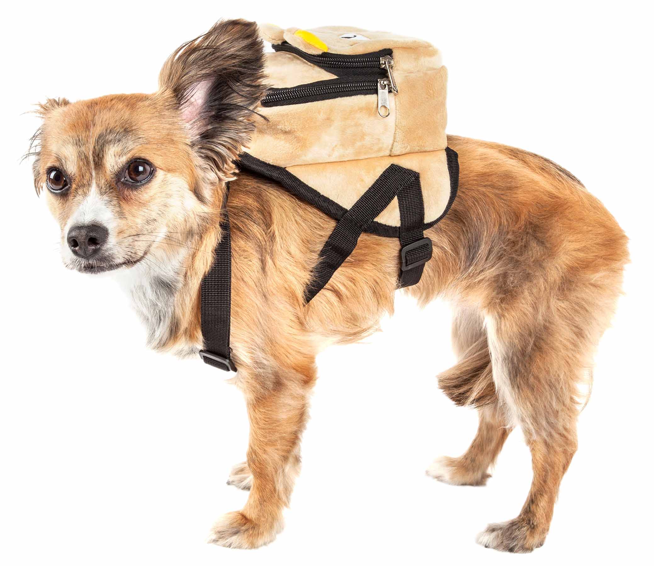 Pet Life ® 'Teddy Tails' Dual-Pocketed Compartmental Animated Dog Harness Backpack - Image 4