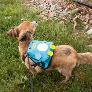 Pet Life ® 'Waggler Hobbler' Large-Pocketed Compartmental Animated Dog Harness Backpack