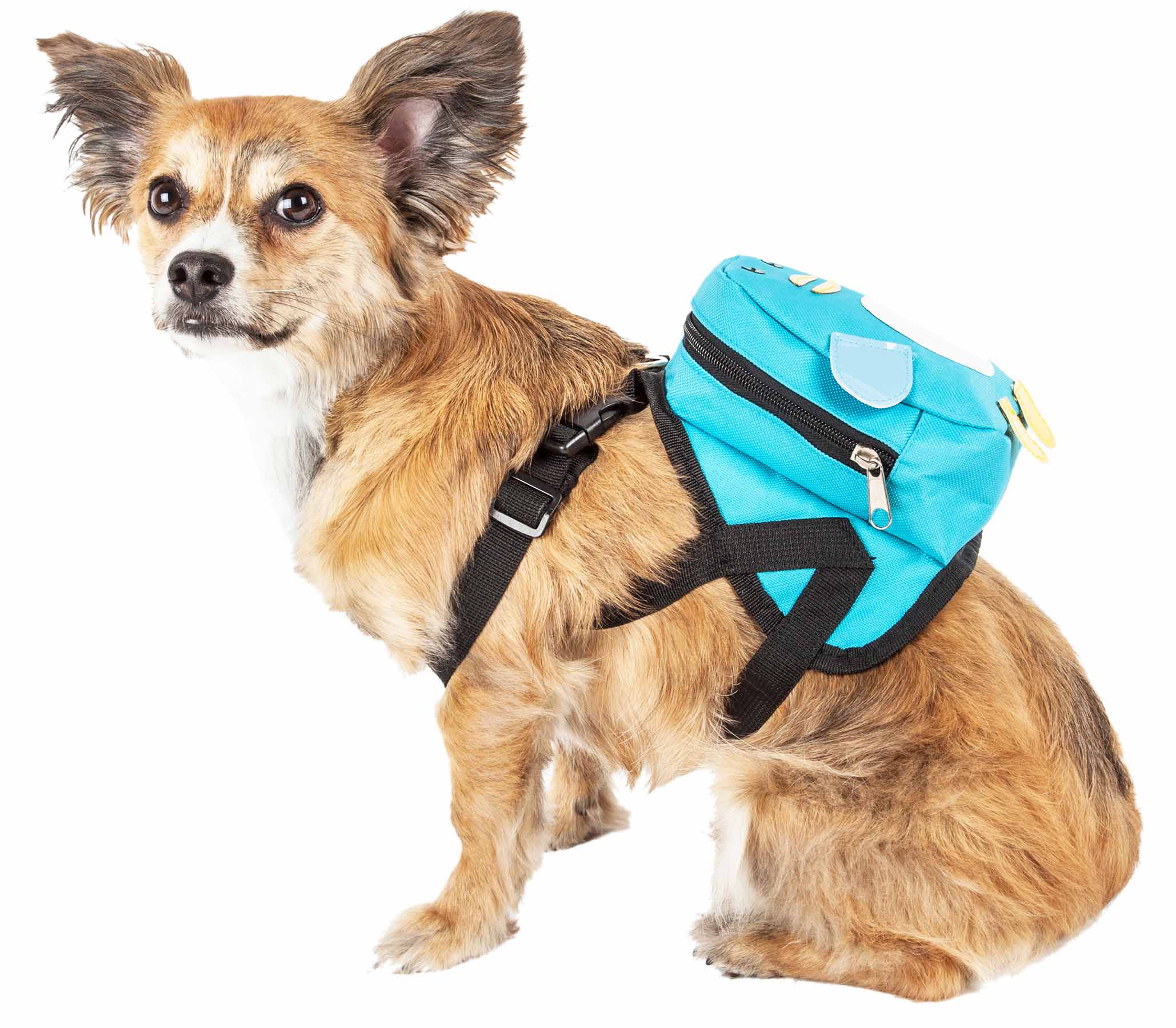 Pet Life ® 'Waggler Hobbler' Large-Pocketed Compartmental Animated Dog Harness Backpack - Image 4