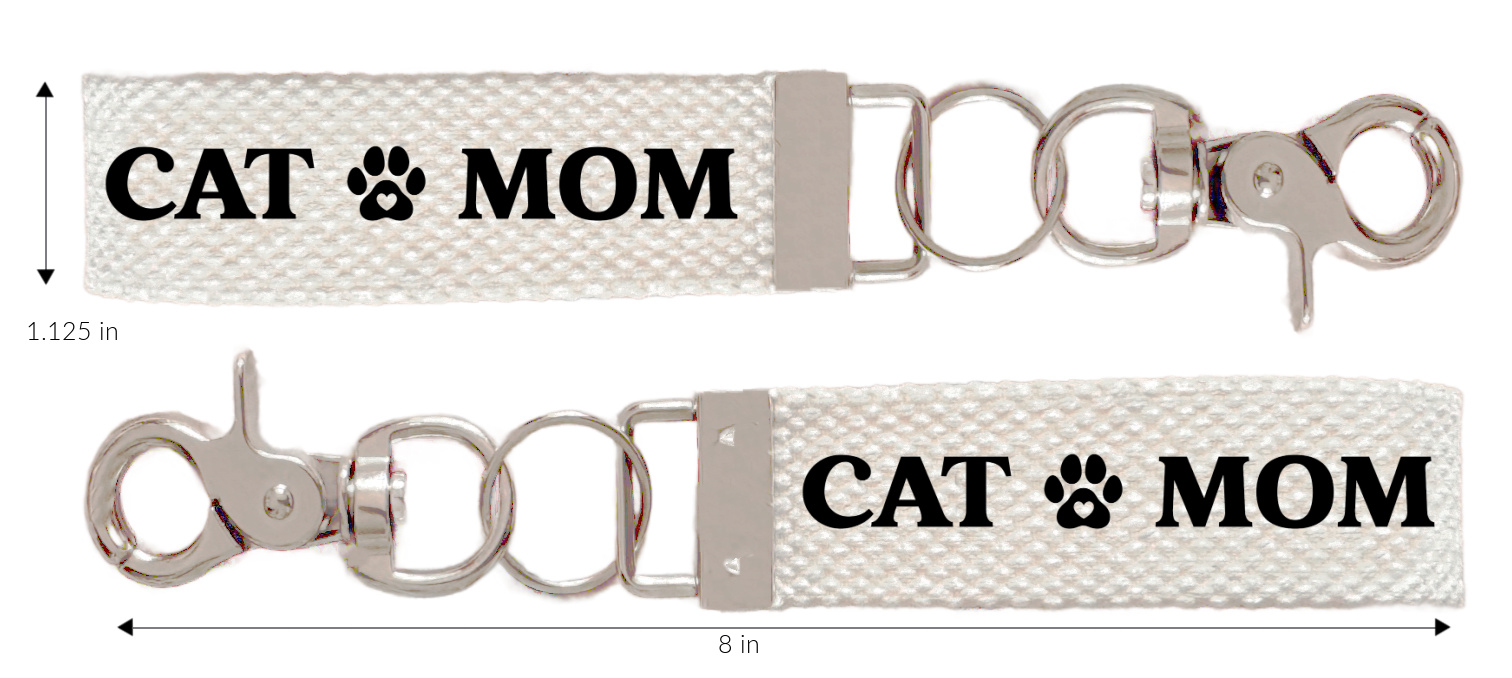 Keychain, Key chain, Cat Mom, Pet Lover Gift, Key Fob, with Removable Charm - Image 5