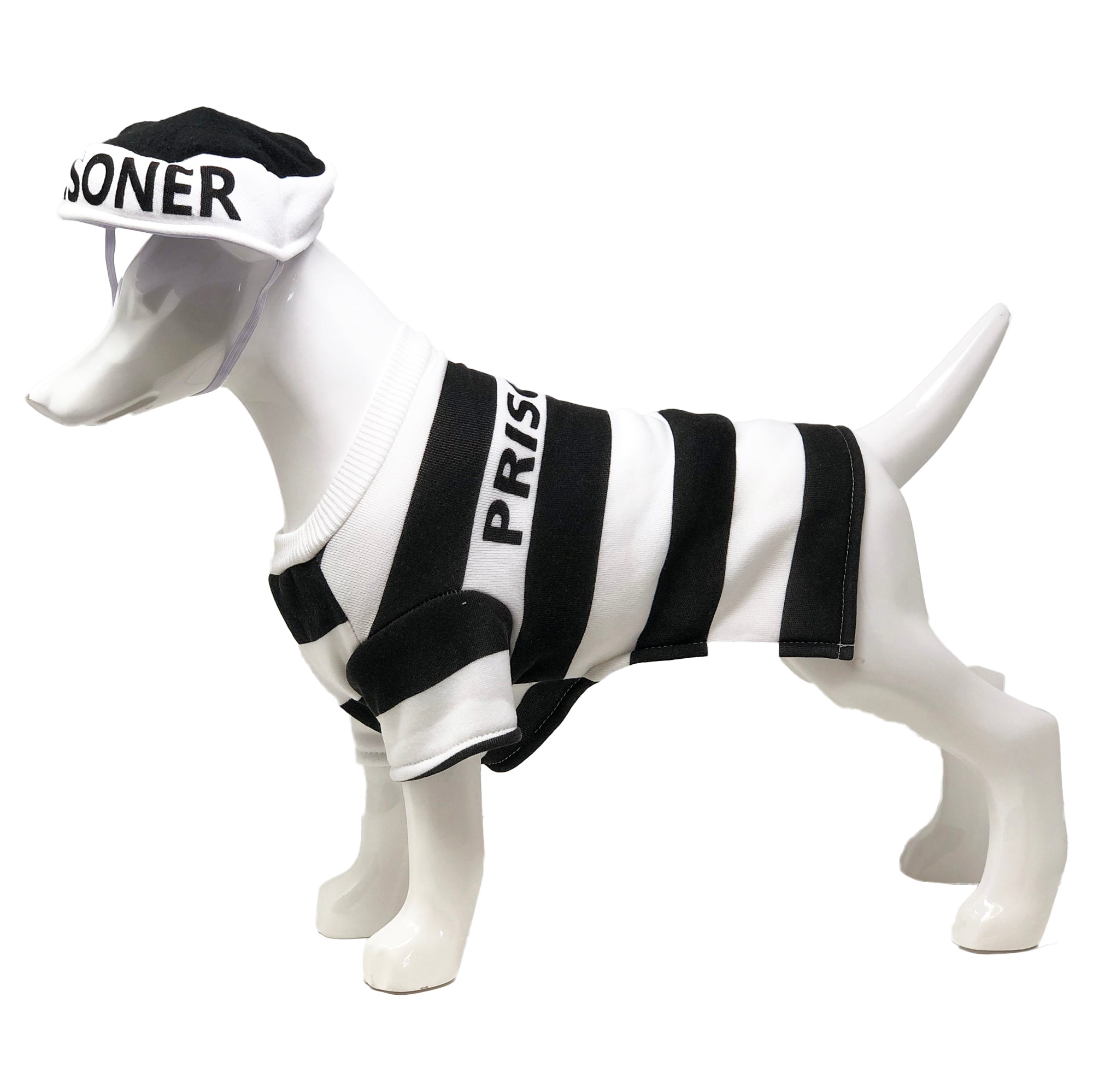 Pet Life Striped Retro Inmate Prisoner Pet Dog Costume Uniform - Image 9