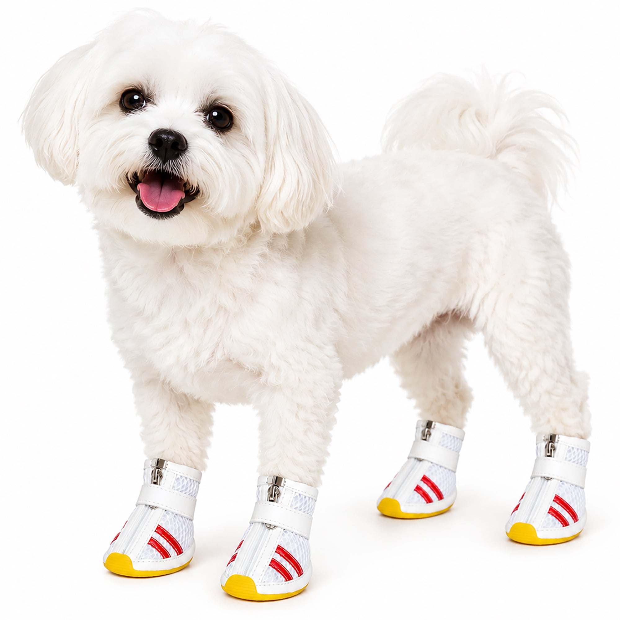 Pet Life ® Air-Mesh Breathable and Lightweight Running Dog Shoes Sneakers - Set of 4 - Image 3