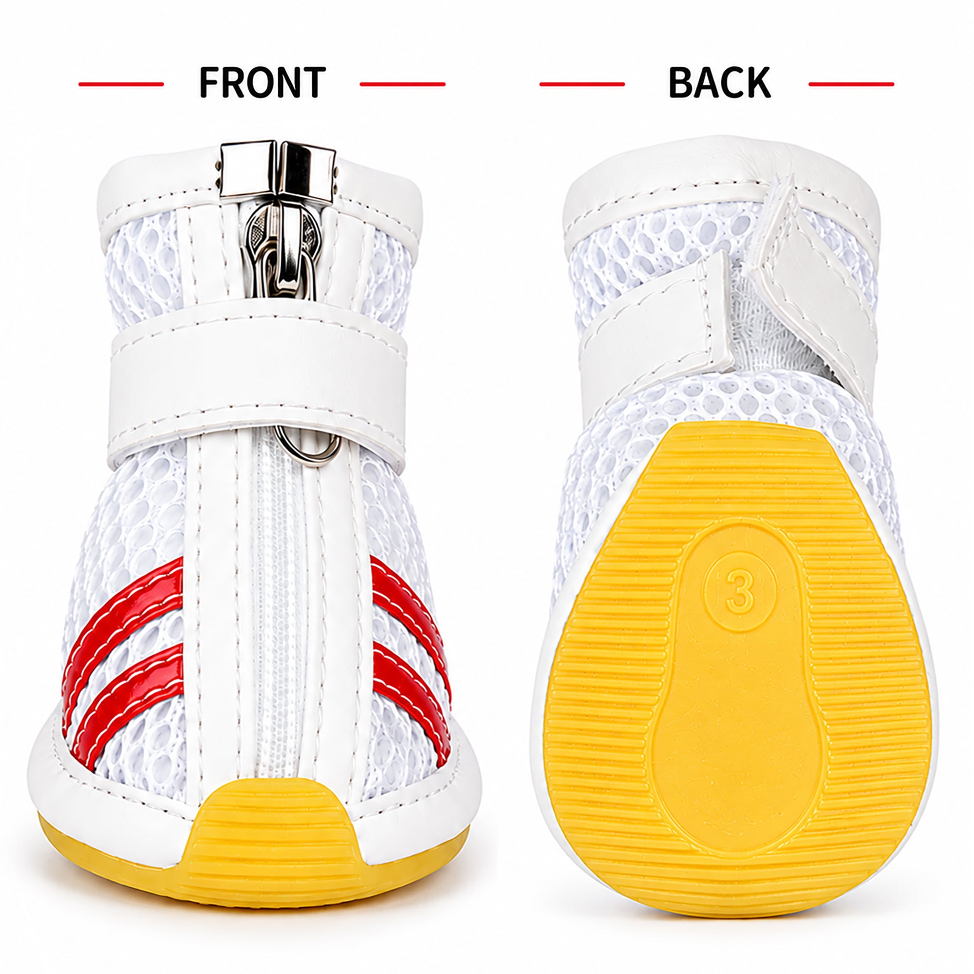 Pet Life ® Air-Mesh Breathable and Lightweight Running Dog Shoes Sneakers - Set of 4 - Image 5