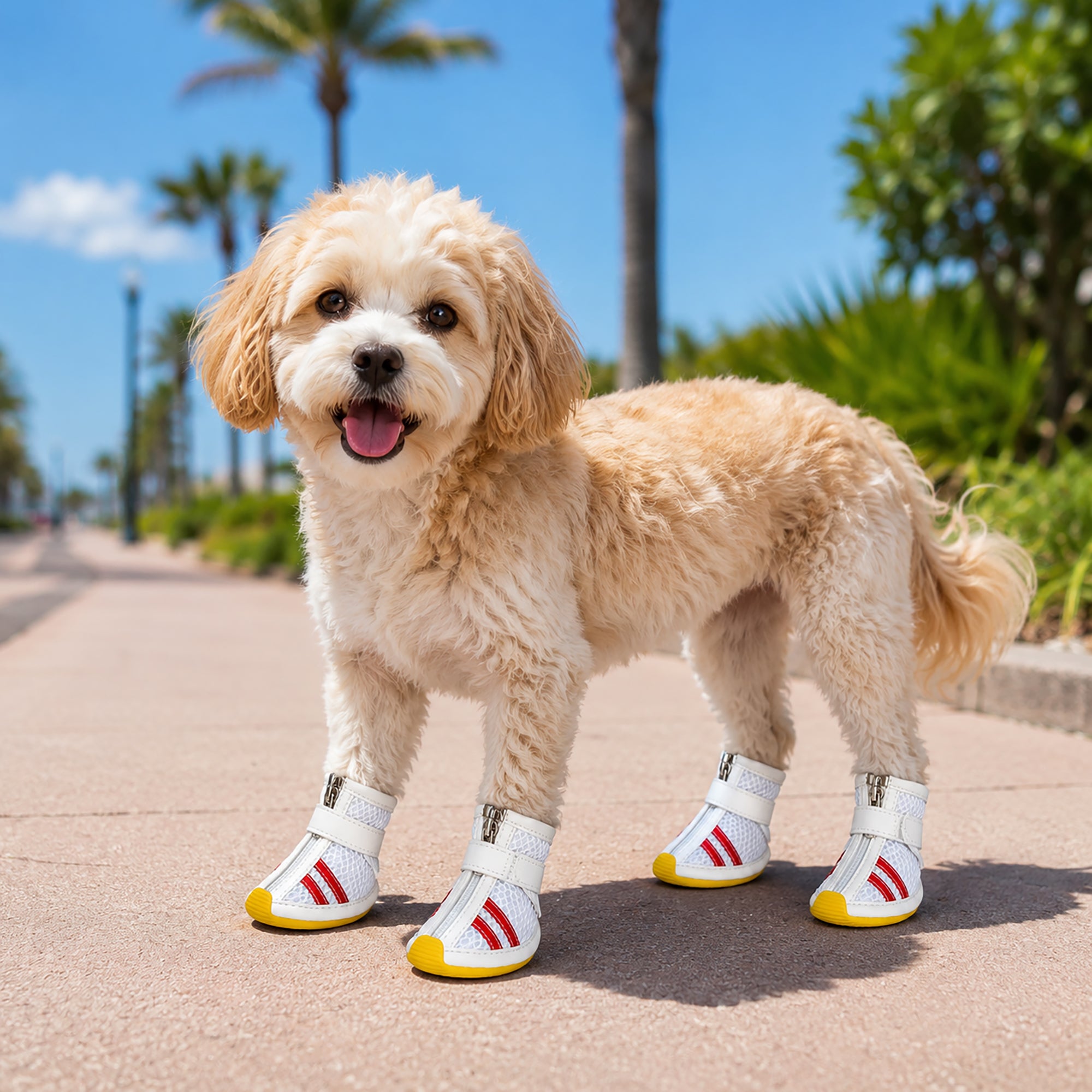 Pet Life ® Air-Mesh Breathable and Lightweight Running Dog Shoes Sneakers - Set of 4 - Image 6