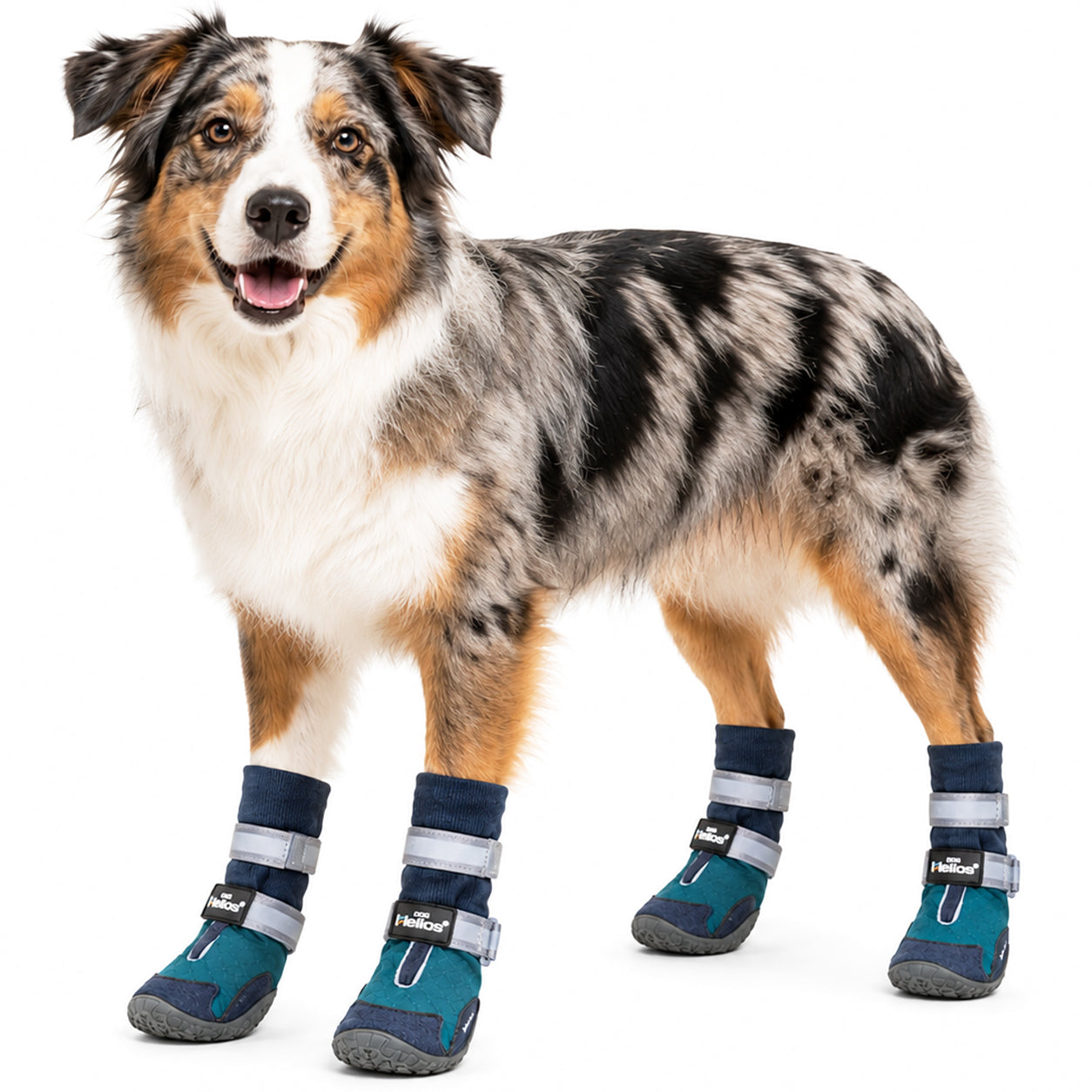 Dog Helios 'Traverse' Premium Grip High-Ankle Outdoor Dog Boots - Blue - Image 4