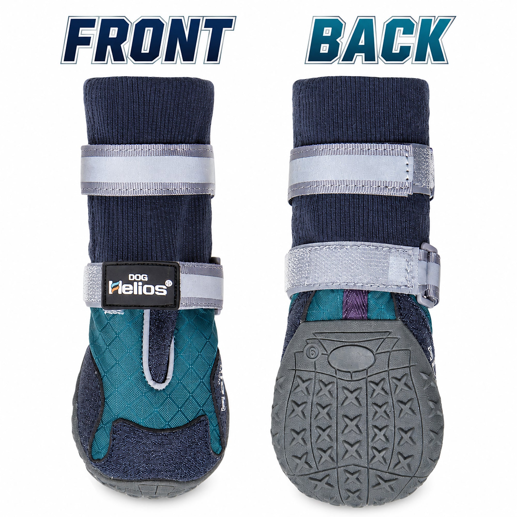 Dog Helios 'Traverse' Premium Grip High-Ankle Outdoor Dog Boots - Blue - Image 6