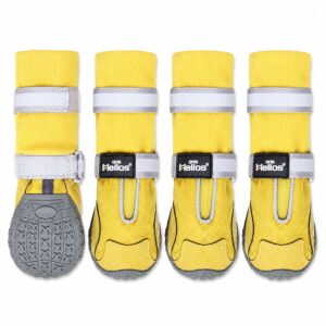 Dog Helios 'Traverse' Premium Grip High-Ankle Outdoor Dog Boots - Yellow