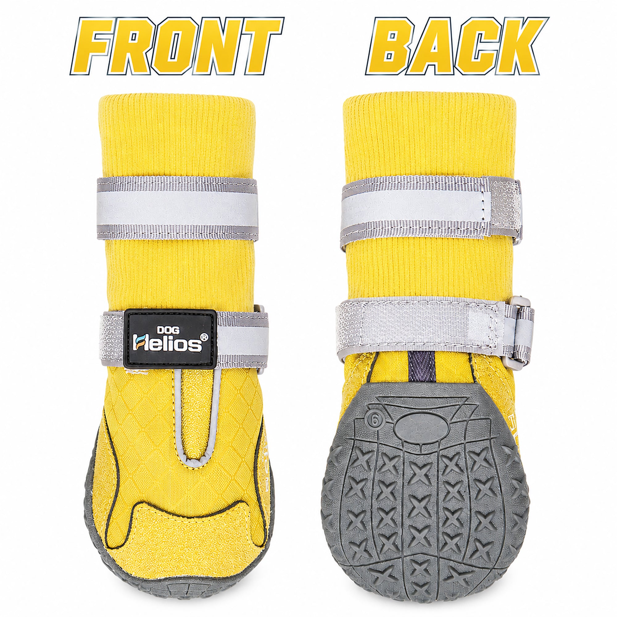Dog Helios 'Traverse' Premium Grip High-Ankle Outdoor Dog Boots - Yellow - Image 6